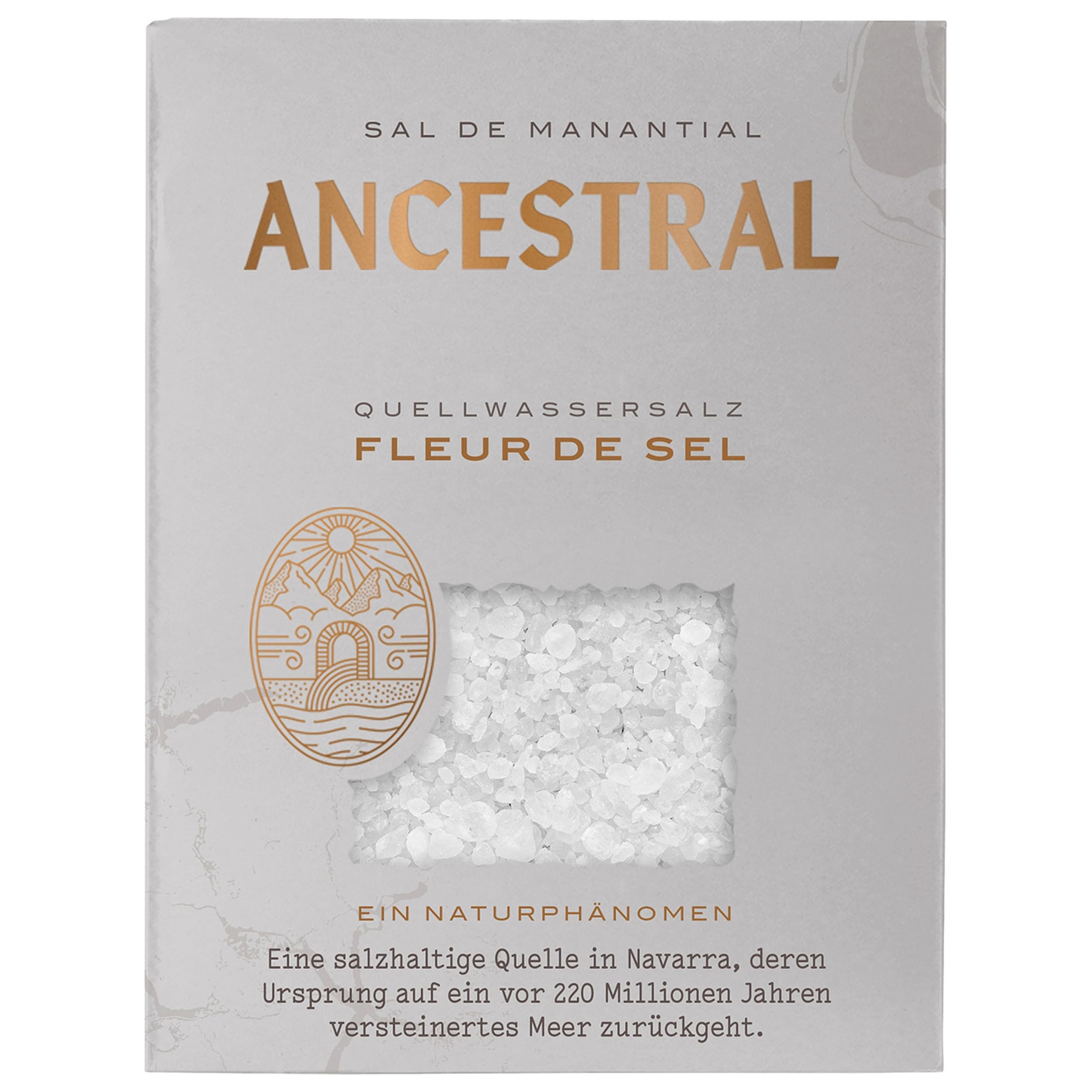 Sal de Manantial Ancestral Fleur de Sel Quellwassersalz aus Spanien inkl. FeinWert E-Book (12 x 200 g)
