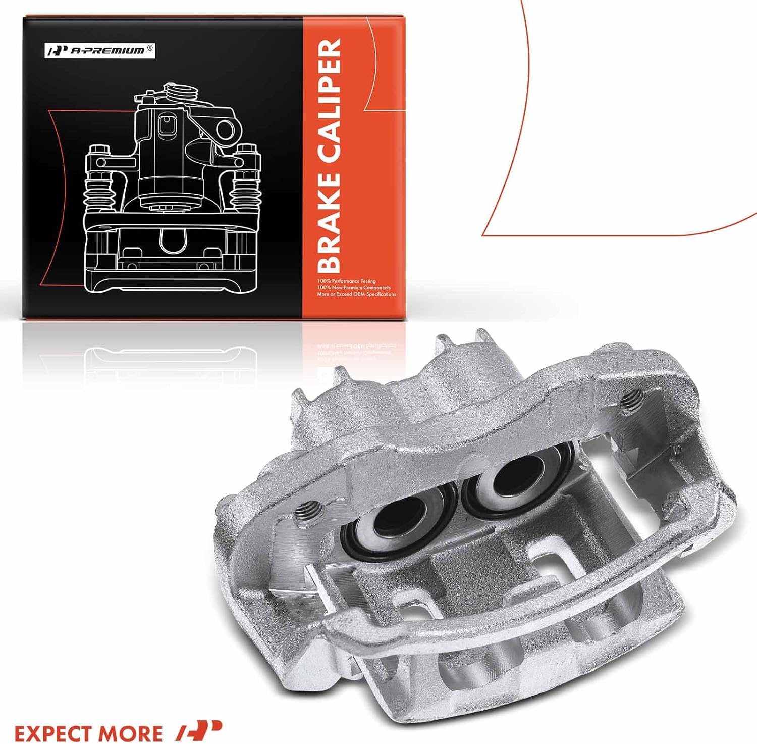 A-Premium Disc Brake Caliper Assembly with Bracket Compatible with Ford Models - Excursion 2000-2005, F-250 F-350 Super Duty 2000-2004 - Rear Side