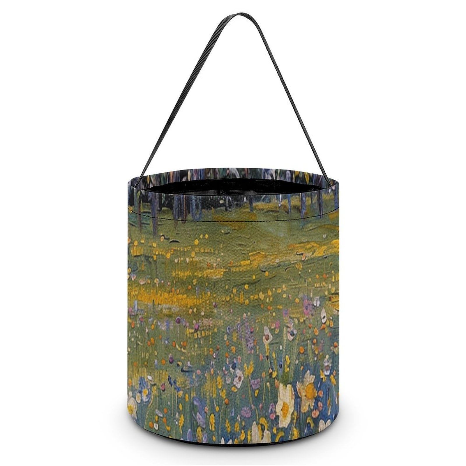 NTVOWPZO Halloween Candy Bucket Rows of Trees Trick Or Treat Bags Halloween Candy Tote Bag with Handles Reusable Candy Baskets for Halloween Party Supplies Favors Gift Bags