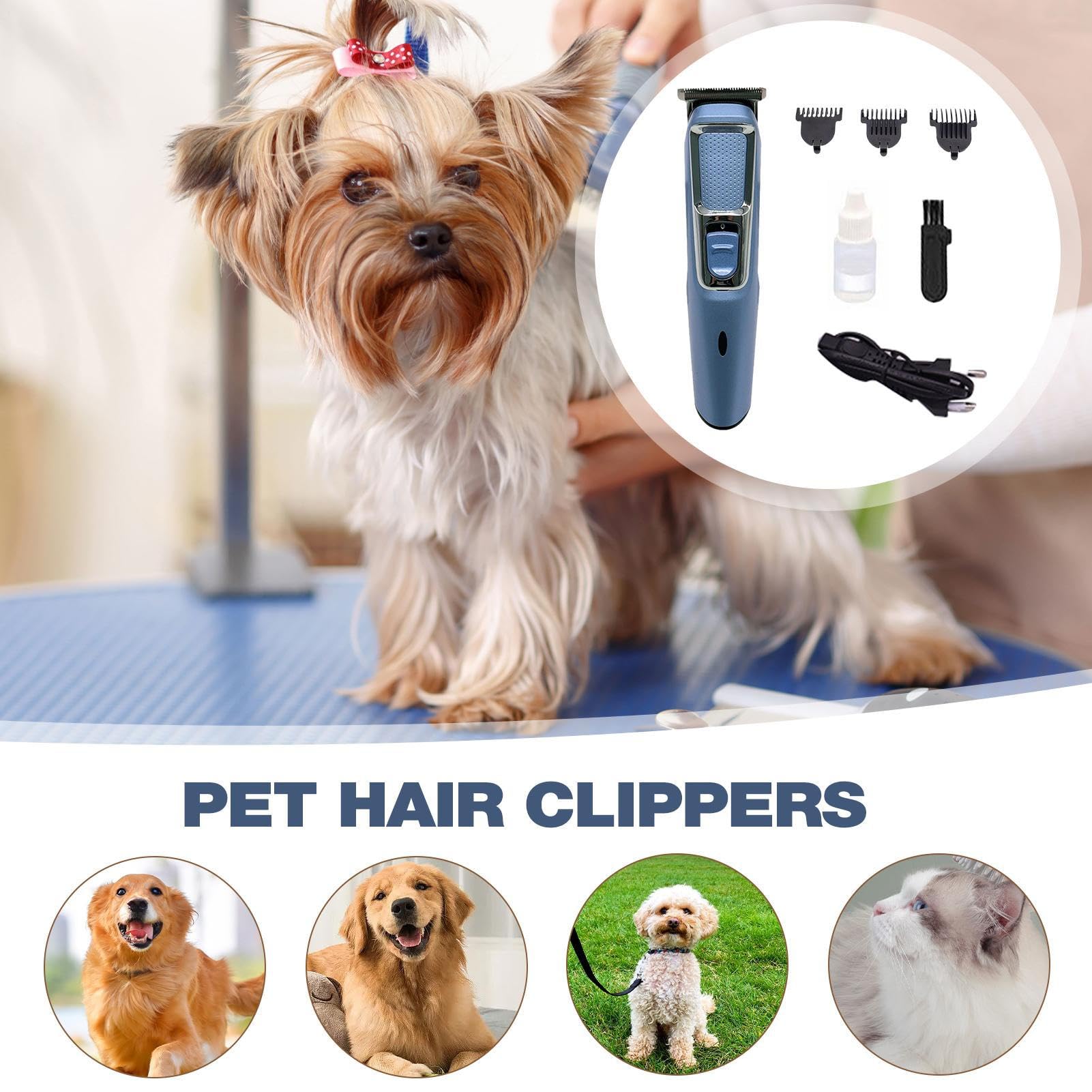 Tondeuse Pour Chiens,Sans Fil Et Rechargeable Électrique - Tondeuse Animaux Pour Toilettage Canin - Pour Races Petites Moyennes Grandes Pelage Long Épais Maison Salle De Bain