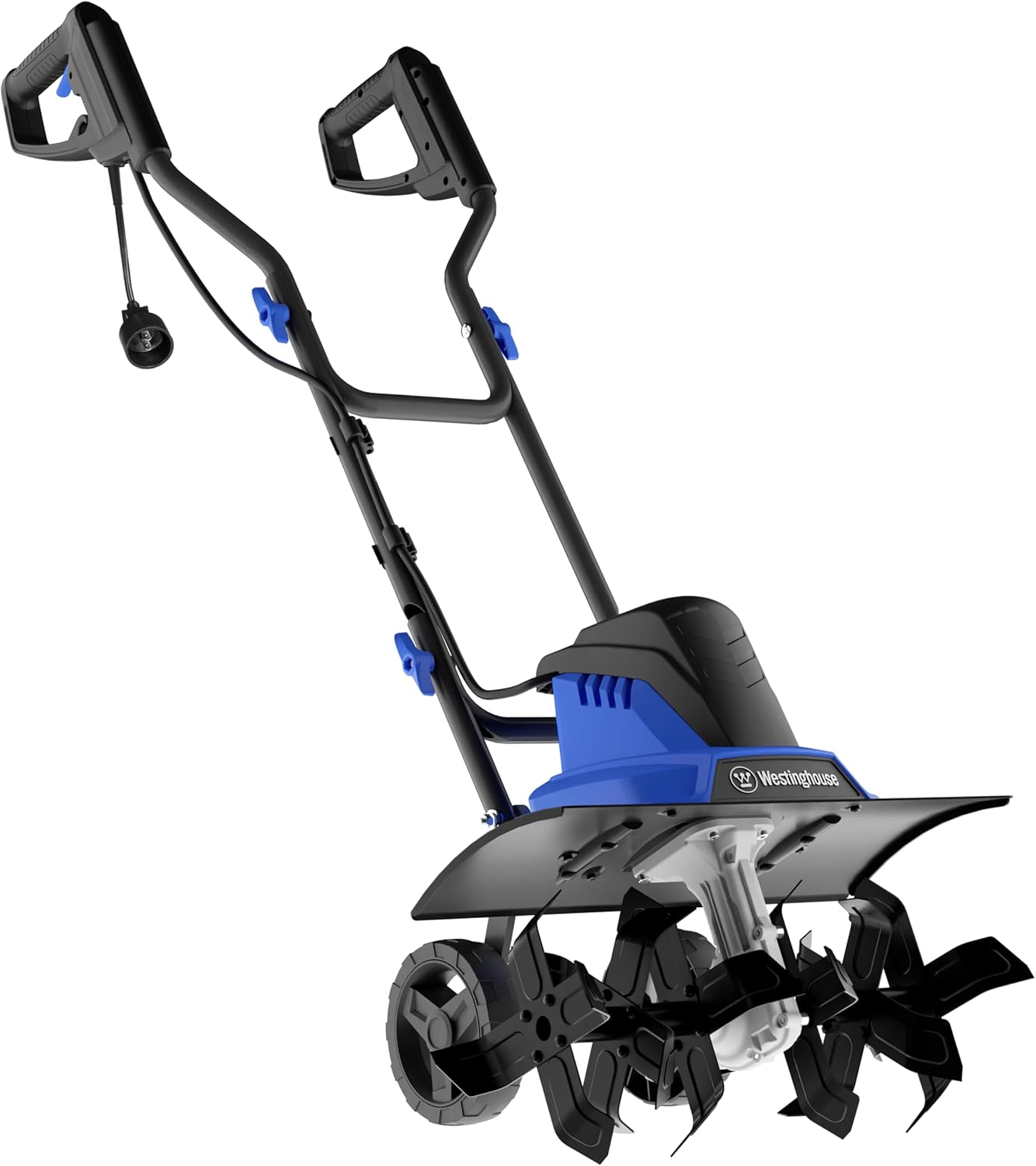 Westinghouse 18-Inch, 15 Amp Corded Electric Tiller Cultivator for Gardening with 6 Steel Blades 18 in. Tiller