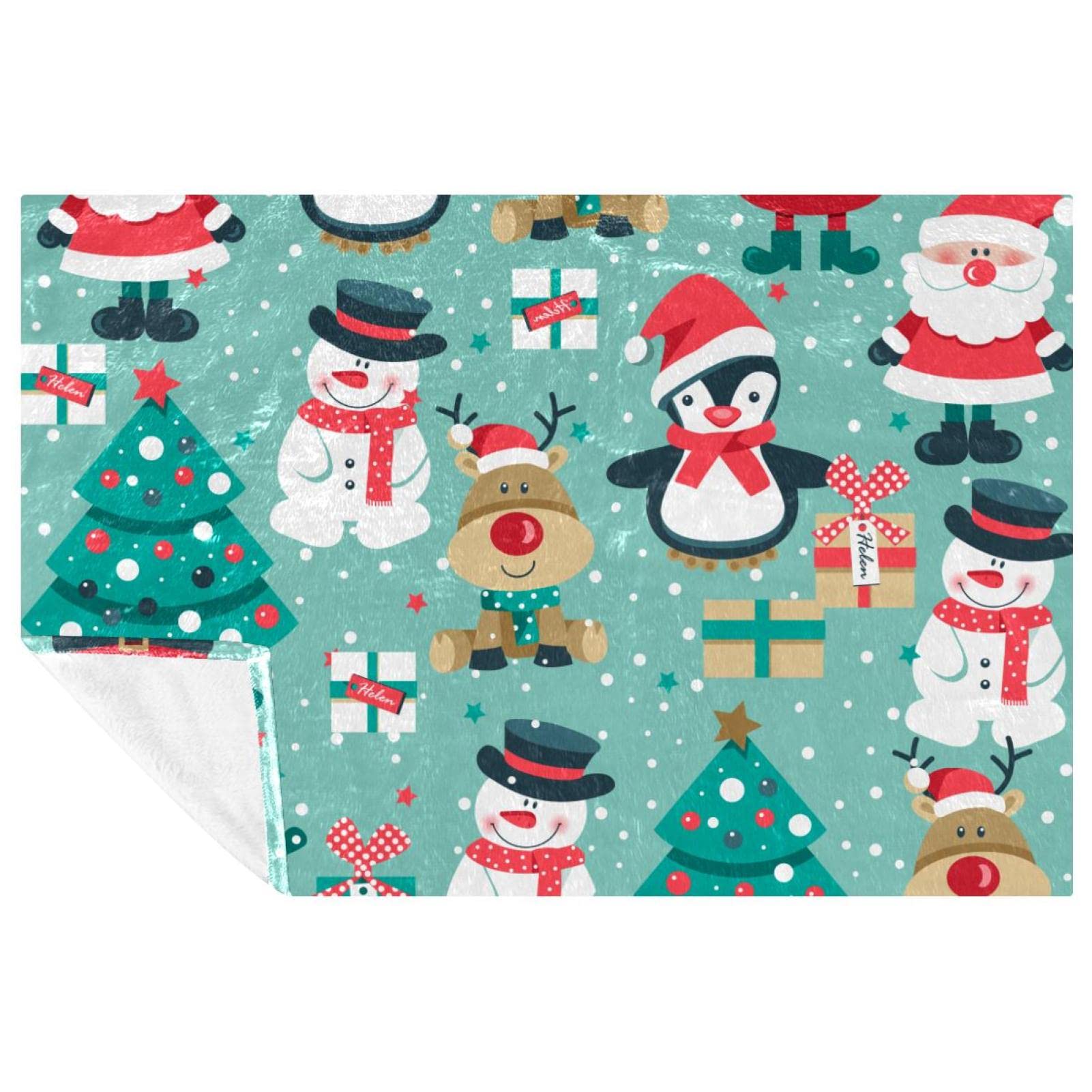 Plaid de Noël Père Noël pour vos soirées cocooning au coin du feu