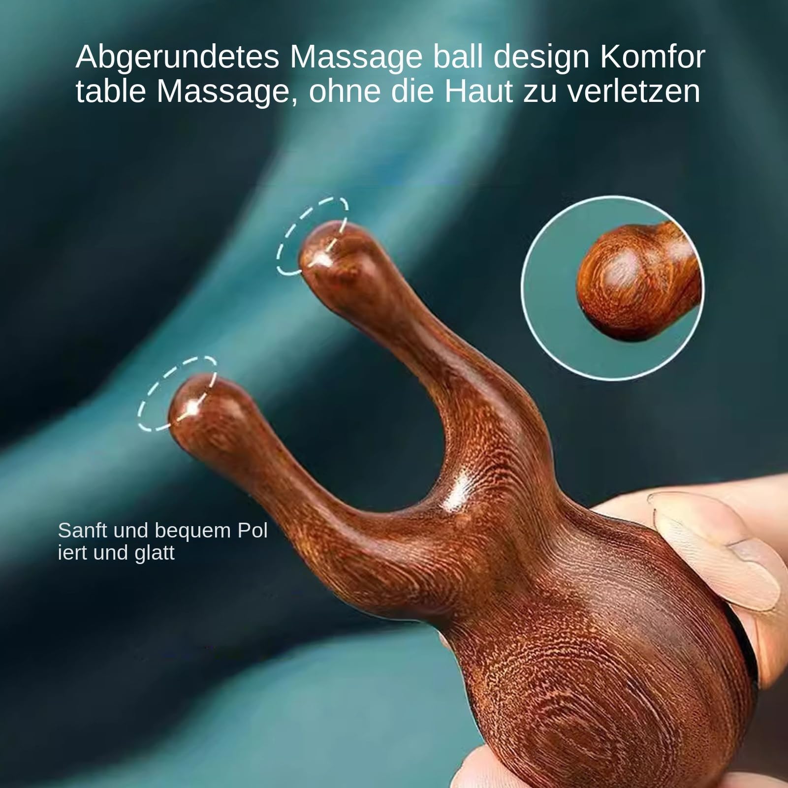Sandelholz-Haarkamm, Tragbares Gesichtsmassage-Werkzeug, Gesichtsmassagegerät Für Ohren, Nase, Gesicht Und Augen, Verbessern Sie Die Durchblutung, Kopfhautmassage Für Männer Und Frauen