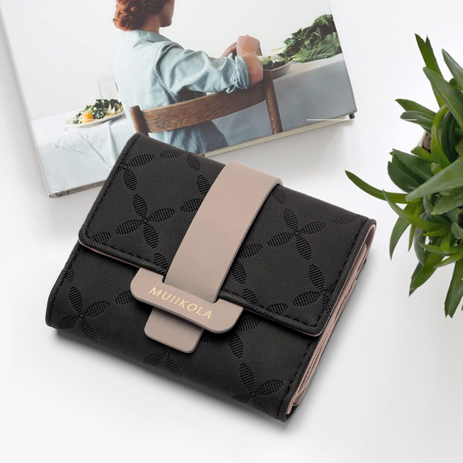 Nuova moda Coccodrillo / Pelle vera Portafoglio portamonete da donna per telefono, portafoglio lungo con portacarte di grande capacà, regalo per le vacanze | SHEIN ALIA