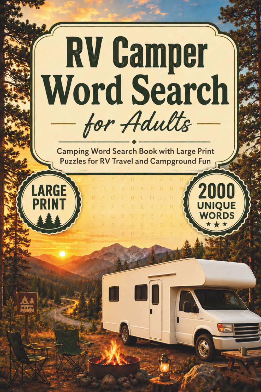 RV Camper Word Search for Adults: Camping Word Search Book with Large Print Puzzles for RV Travel and Campground Fun