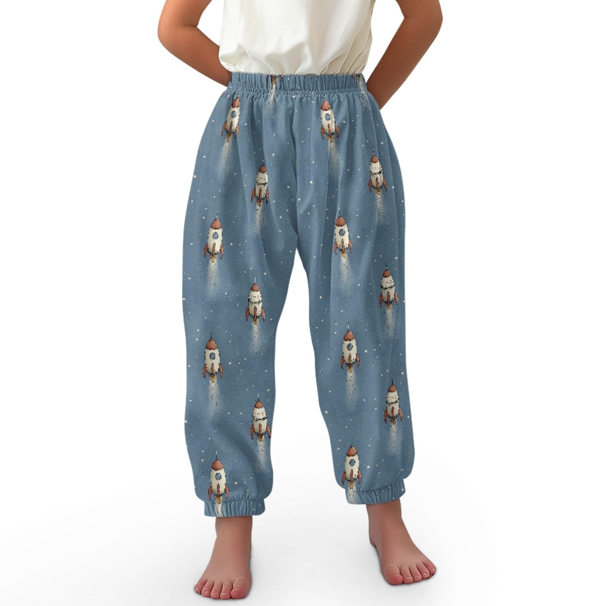Unisex Little Kids Yoga Trousers Bohemian Beach Pants Baggy Harem Activewear for Boys and Girls Age 3-10