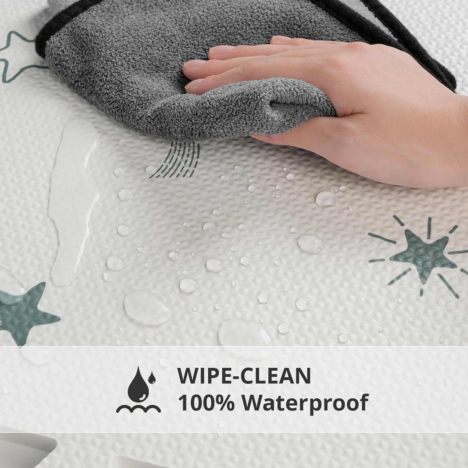 Foam Baby Play Mat, PIGLOG 72"x 48" Baby Crawling Mat for Kids for Babies with Interlocking Floor Tiles, Toddler Playmat for Indoor and Outdoor, Easy to Clean Playroom Floor Mats, Starlight