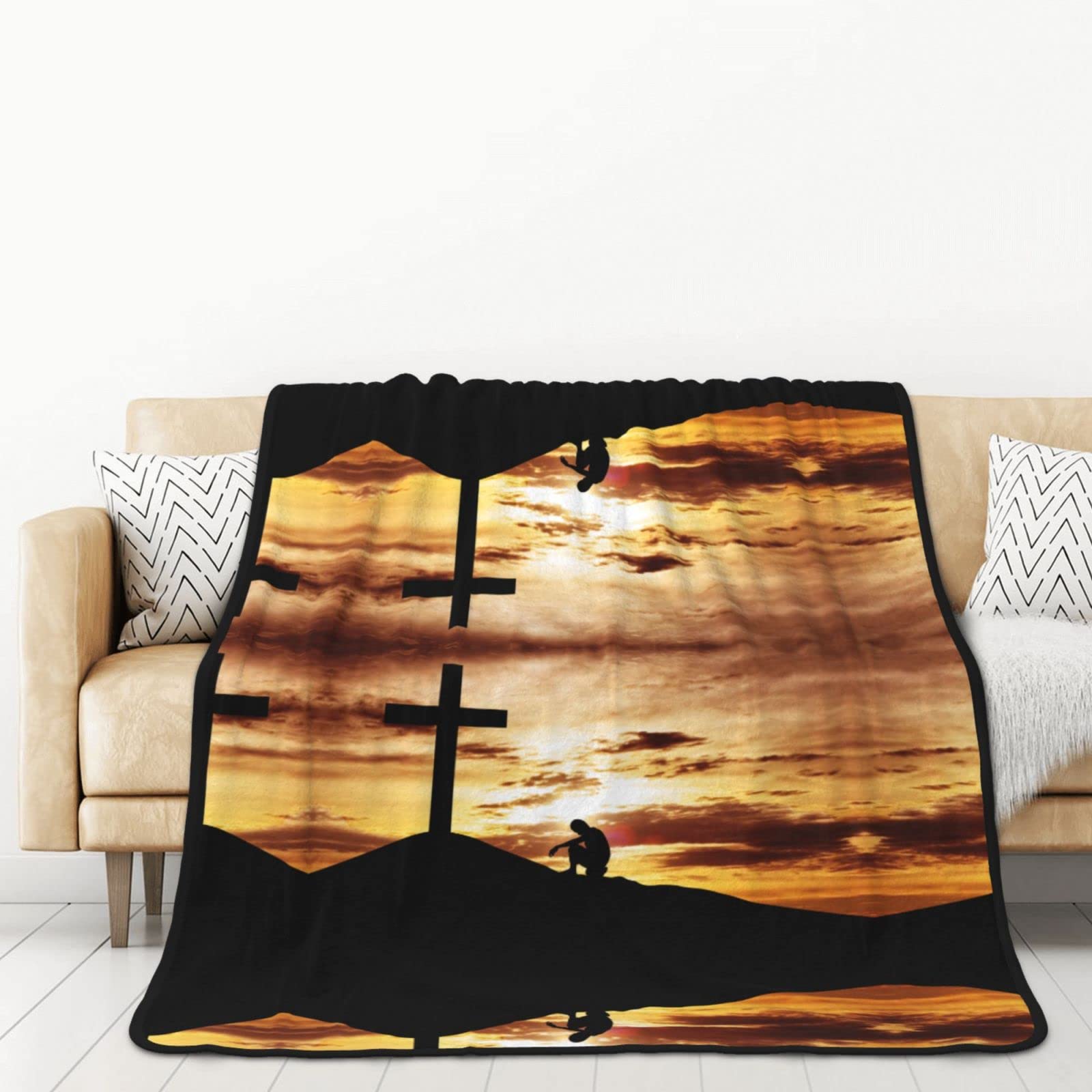 Couverture flanelle polaire People at Dusk pour vos soirées cocooning au salon