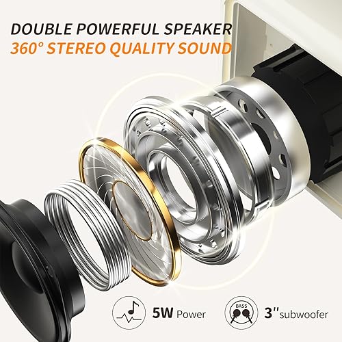 Miniatura 2 de SUDOTACK Mini máquina de karaoke para niños, altavoz portátil de karaoke Bluetooth con 2 micrófonos sin conexión y luces LED para fiesta en casa,