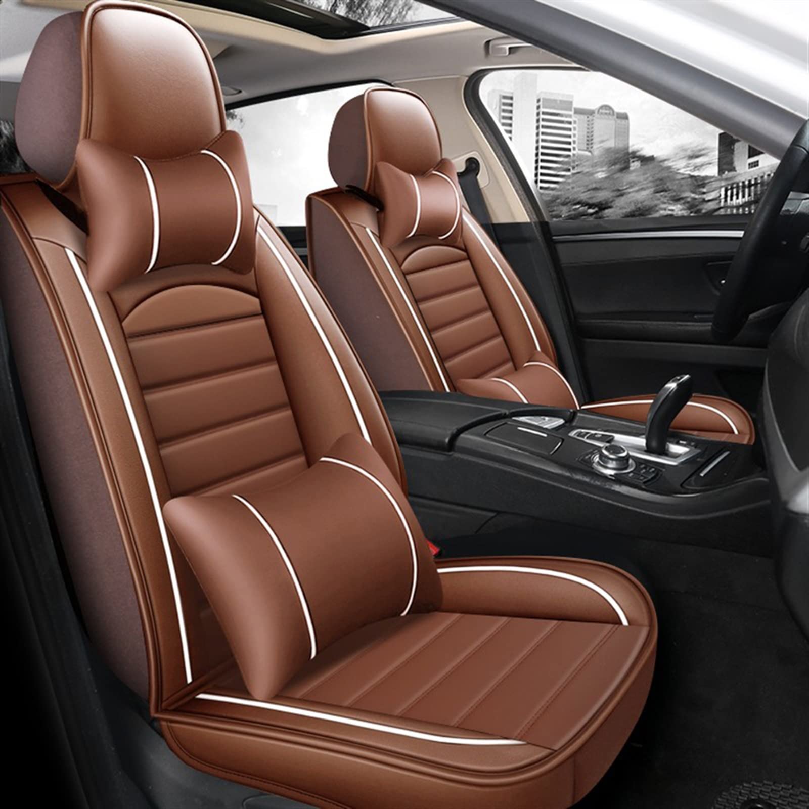 JTWMTY Car Seat Cushion Covers Interior for Bmw F10 5 Series F11 G30 G31 E39 E60 E61 F07 F18 G38 protectors