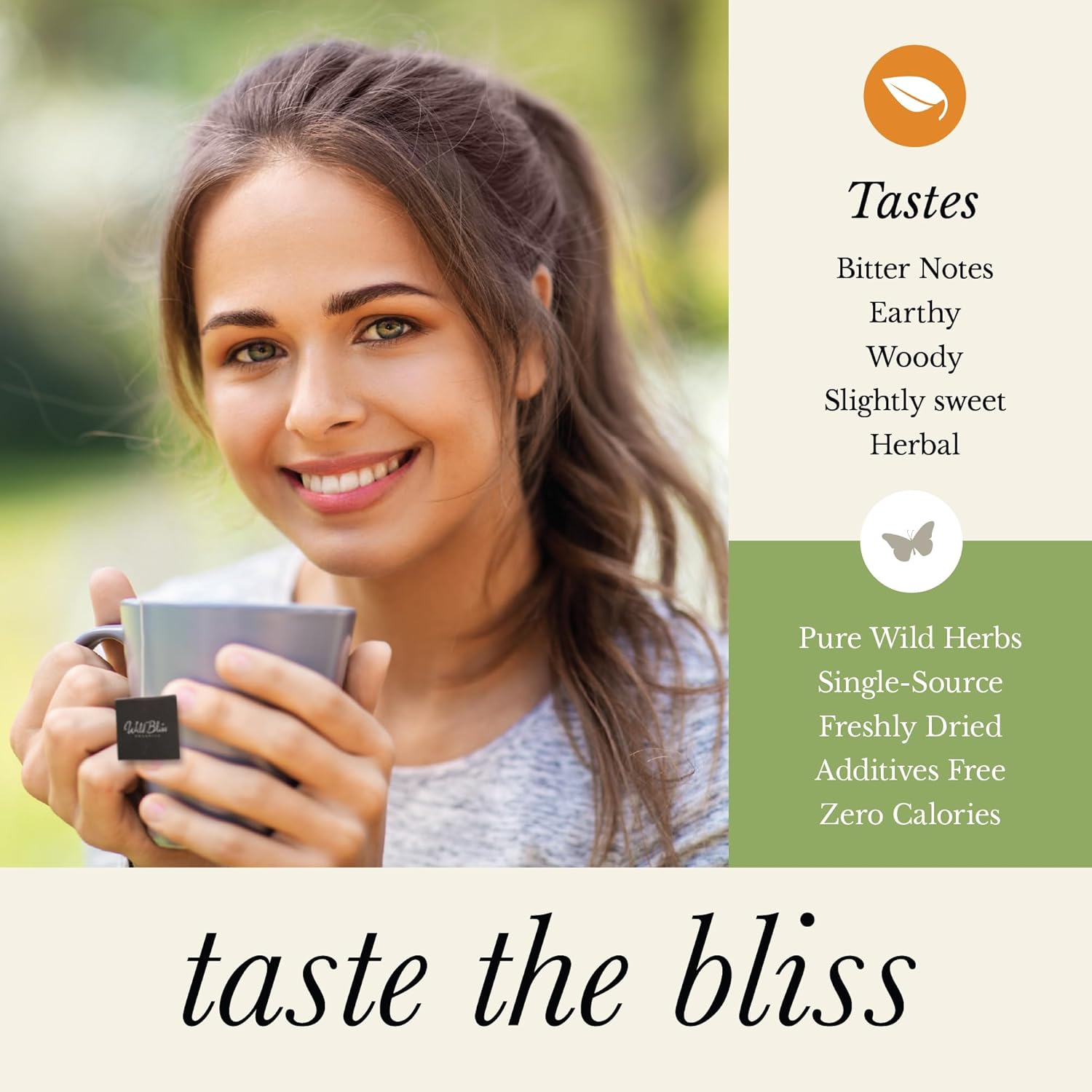 Wild Bliss Organic Wild Raw Dandelion Root Tea - Pharmacopoeia Quality Caffeine Free Herbal Detox Support - 75 Plant Based Tea Bags