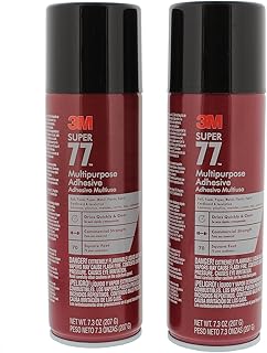 3M Super 77 -Glue Multipurpose Adhesive for Foil Plastic Paper Foam Metal (Pack of 2)