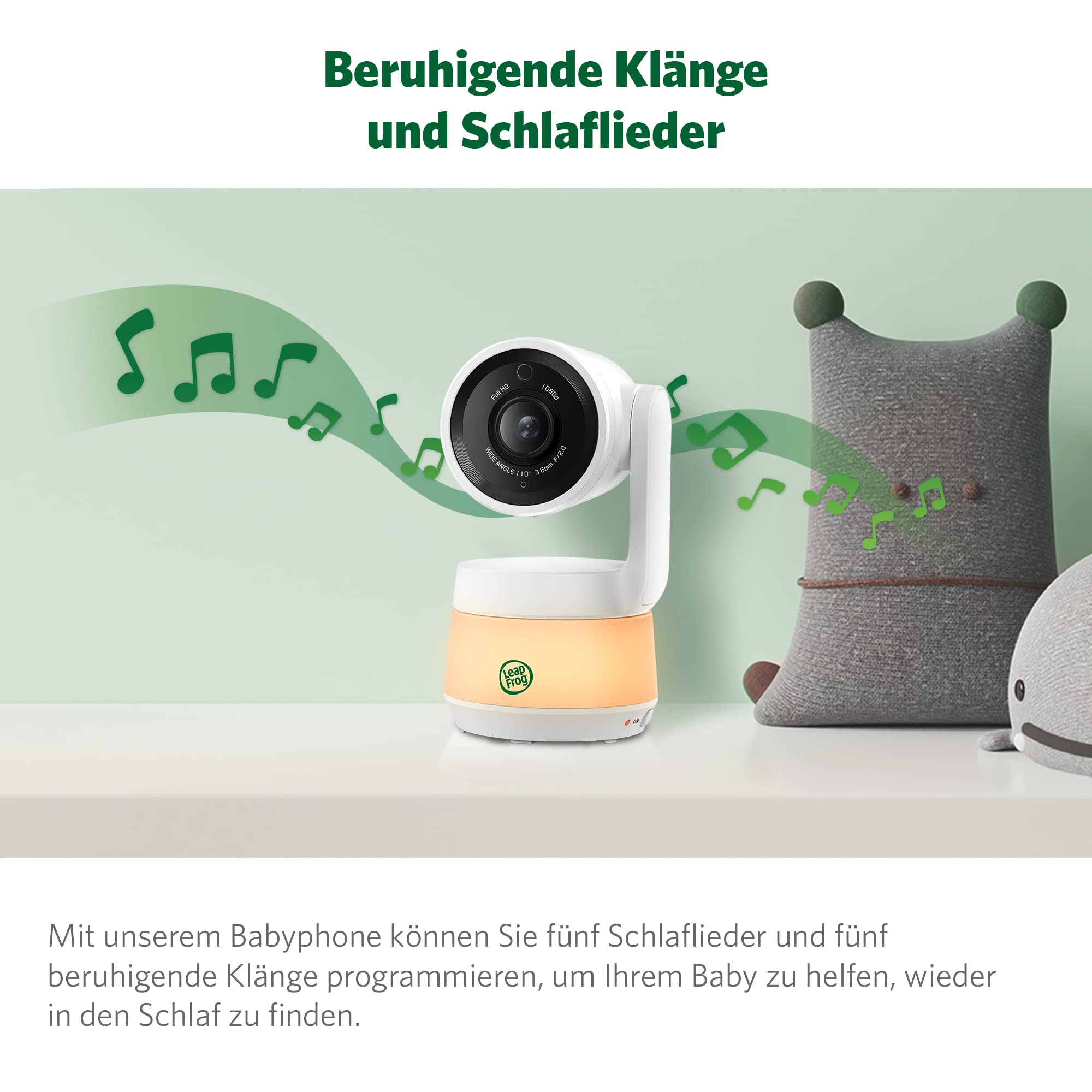 LeapFrog LF925HD Monitors para Bebés, 1080p WiFi Monitors Inteligentes para Bebés, 360° Traducción e Inclinación, Zoom 8X, ExhibiciónLCD de 5 "720p, Visión Nocturna, Walkie - Talkie Bidireccional