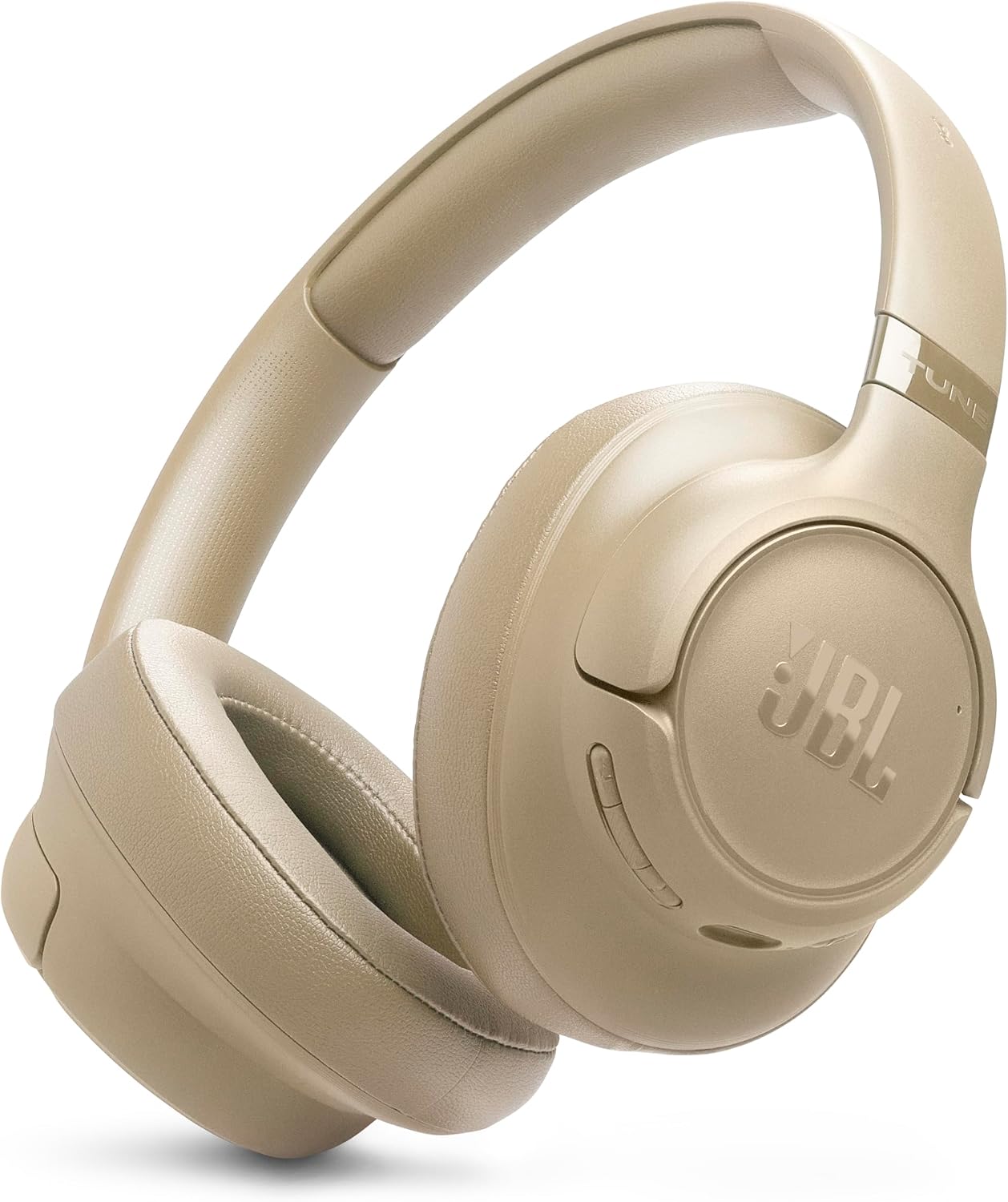 Tune 730BT - Wireless Over-Ear Headphones - Beige | JBL Pure Bass Sound, Customize your sound with the JBL Headphones App, 2 beamforming mics for perfect calls