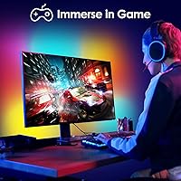 Vista 2 de Tiras de luz LED de fondo para monitor inmersivo de 24 a 42 pulgadas, lámpara de sincronización de pantalla de computadora con juegos, video