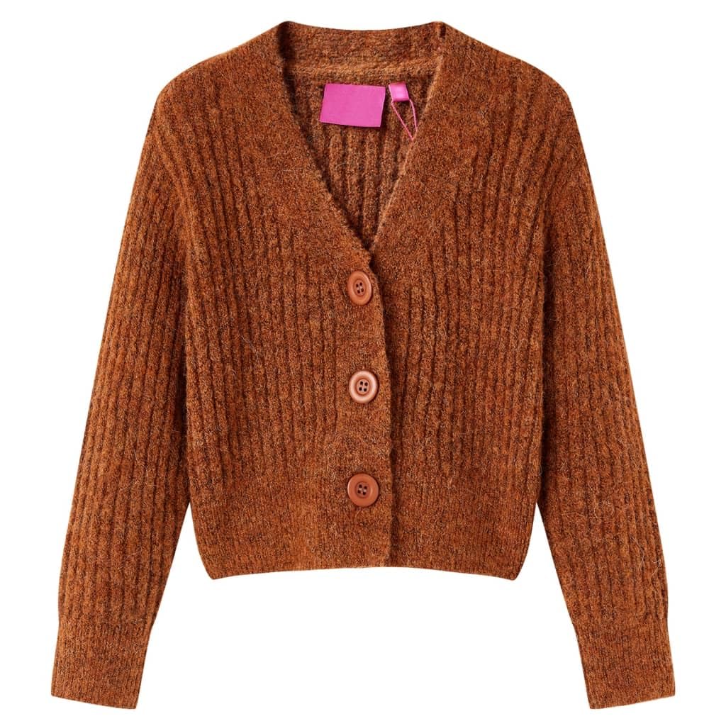 Vidaxl (116 (5-6Y)) Kids' Cardigan Long Sleeve Coats Toddler Kids Children's Knit Sweater Knitted
