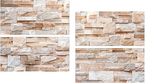 Miniatura 7 de MagiDeal 4x 3D Brick Wallpaper Faux Brick Wall Stickers Waterproof DIY Faux Textured Bricks Decals Brick Wall Panels for Kitchen Backsplash Playroom