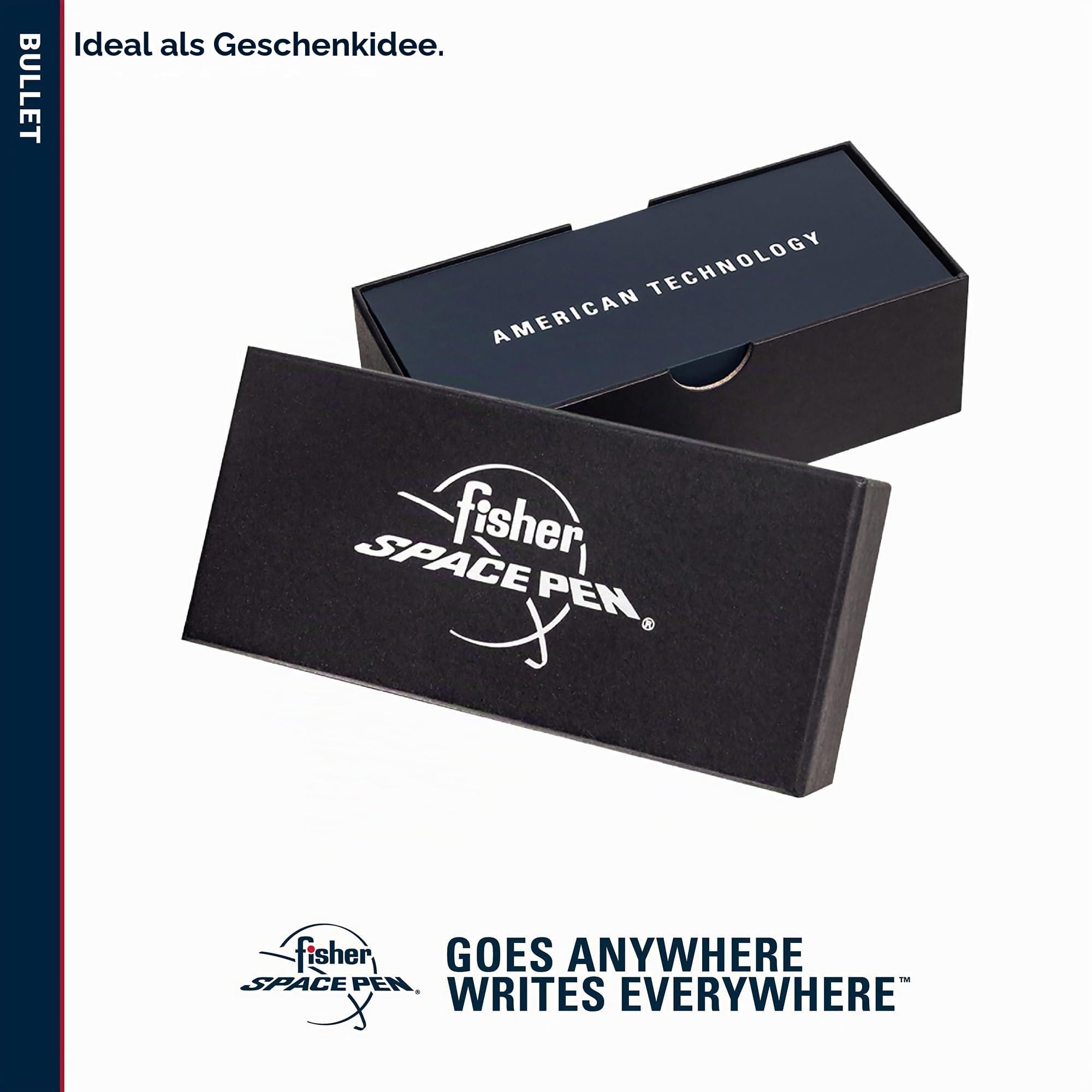 Fisher Bullet Pen weltberühmter Astronautenstift mit regenbogenfarbenem Lacküberzug, 1 Stück (1er Pack)