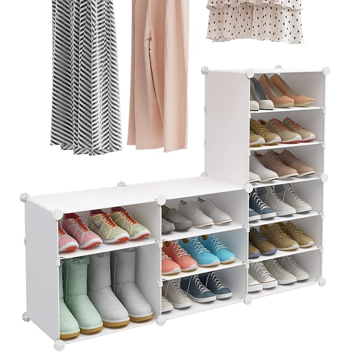 Buy KOUSI Portable Shoe Rack for Closet Shoe Organizer Tower Shelf Shoe