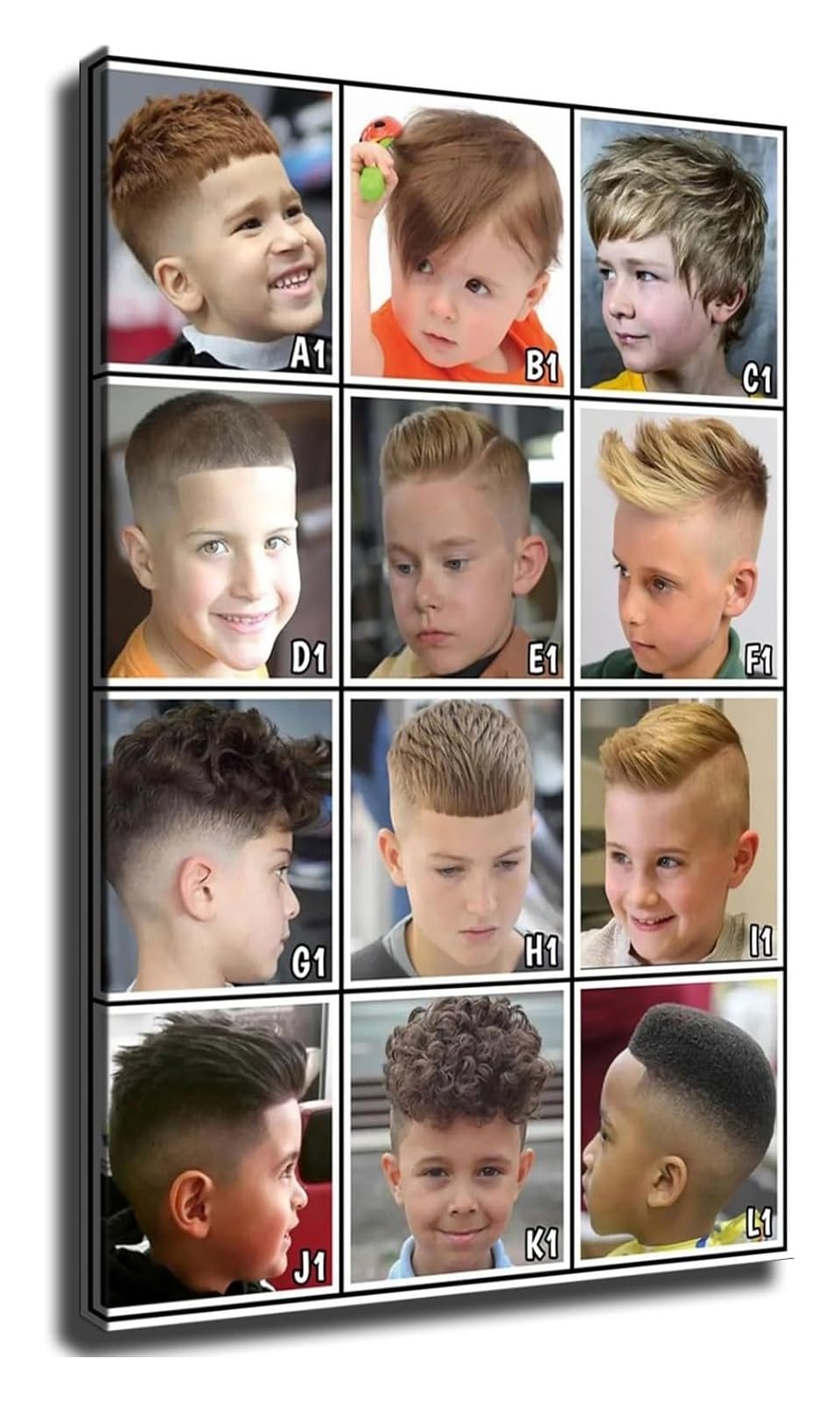 SSOPTMCB Haircut Salon Poster Barbershop Canvas Wall-Art for Room Playroom Barber Shop Decor(Unframed,08x12inch(20x30cm))