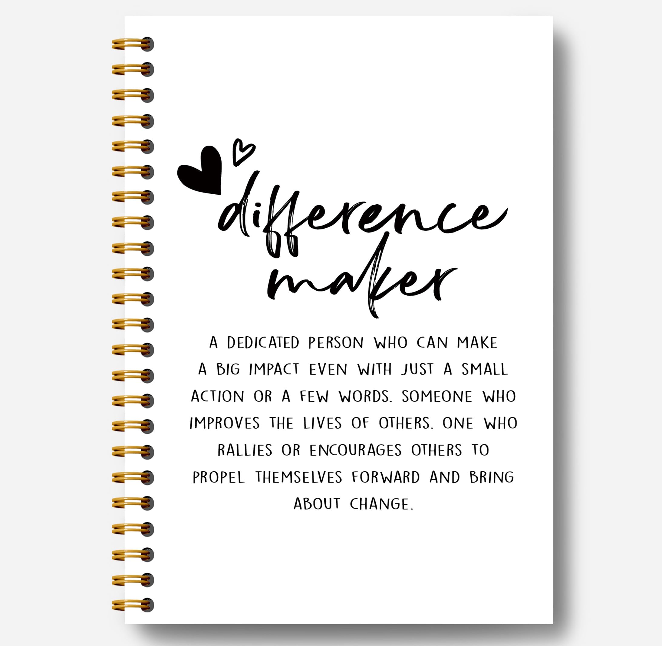 Carnet de notes à spirale Difference Maker 101 pour bureau