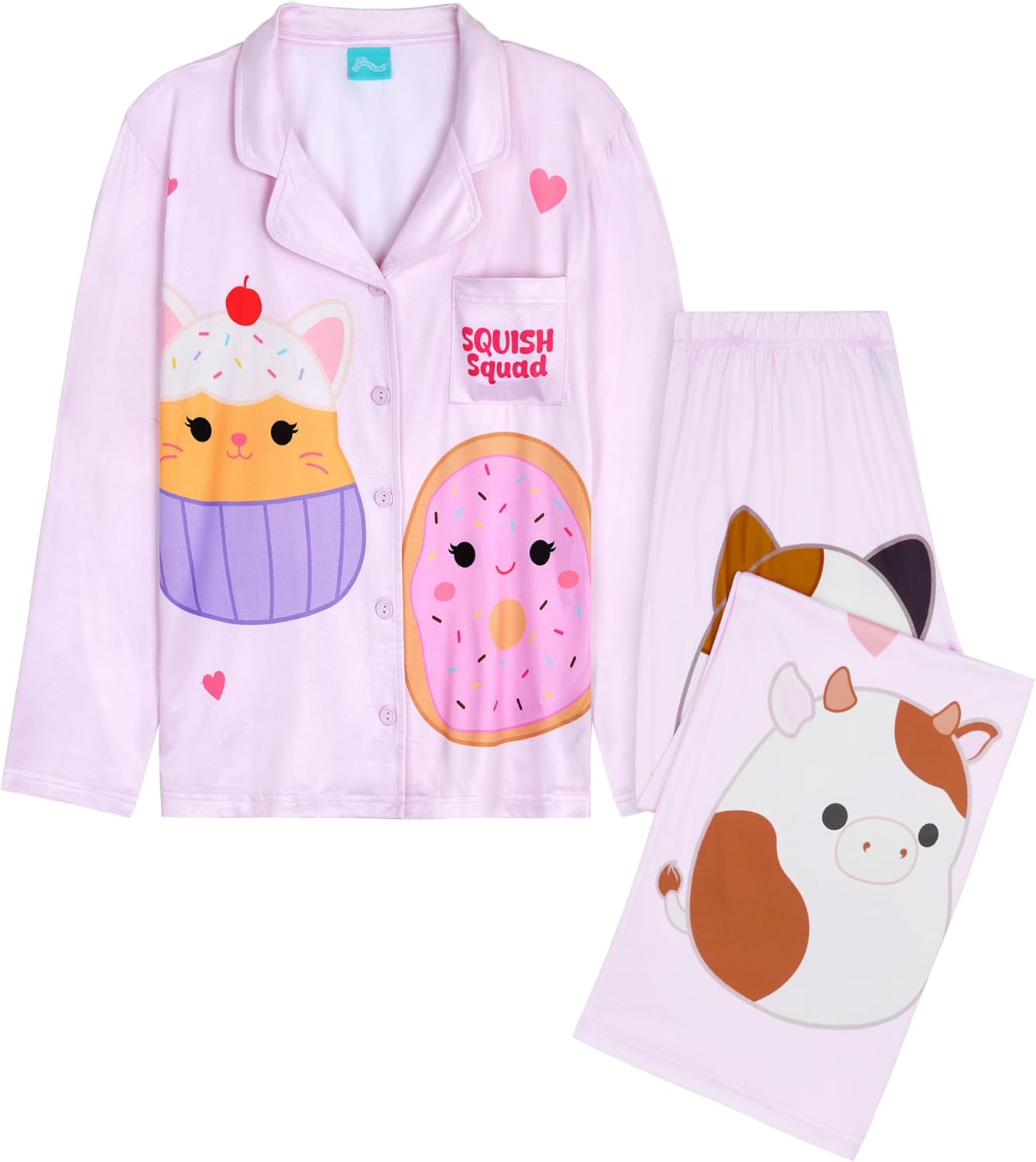 Get Trend 2 Pc Pajama Sets for Girls, Teens with Top, PJ Pants, Sleepwear, Nightwear, Kids PJs, Lounge Set, Gifts for Girls