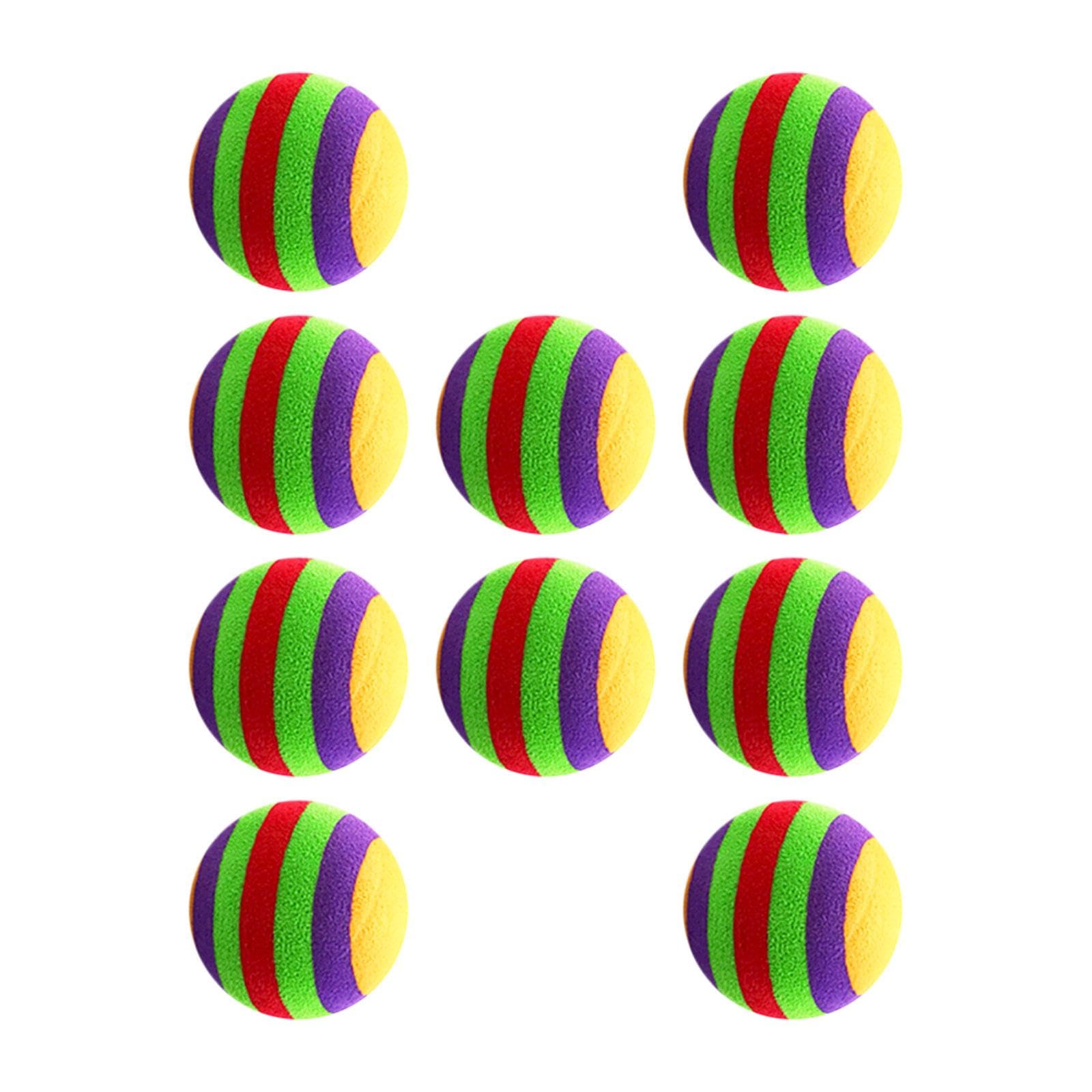 10 Pieces Golf Training Balls Soft Durable Golf Balls for Office Home Garden Colorful-image-0
