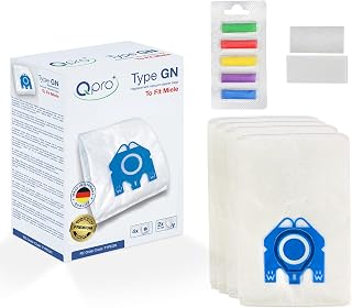 Qpro Microfibre Vacuum Cleaner Dust bags Compatiable With Miele Complete C2, Complete C3, Classic C1, S8, S5, S2 GN Type vacuum cleaners with Qpro Rainbow Vacuum Cleaner Bag Air Fresheners