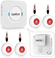 Vista 1 de CallToU Buscapersonas para cuidadores con botón de llamada inalámbrico, sistema de alerta de campana inteligente para ancianos, pacientes caseros