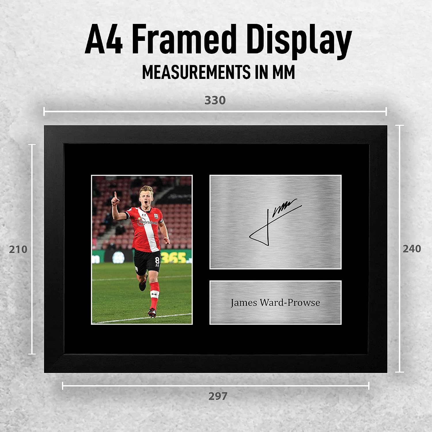 HWC Trading FR A4 James Ward-Prowse Southampton Gifts Printed Signed Autograph Picture for Football Fans and Supporters - A4 Framed - Image 3
