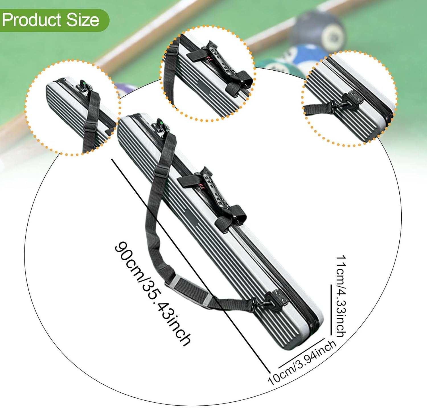 Ａｍａｇｏｇｏ ビリヤードキューケース ビリヤードスティックケース 耐久性のあるボックス ビリヤード愛好家へのギフト保護ボックス 耐