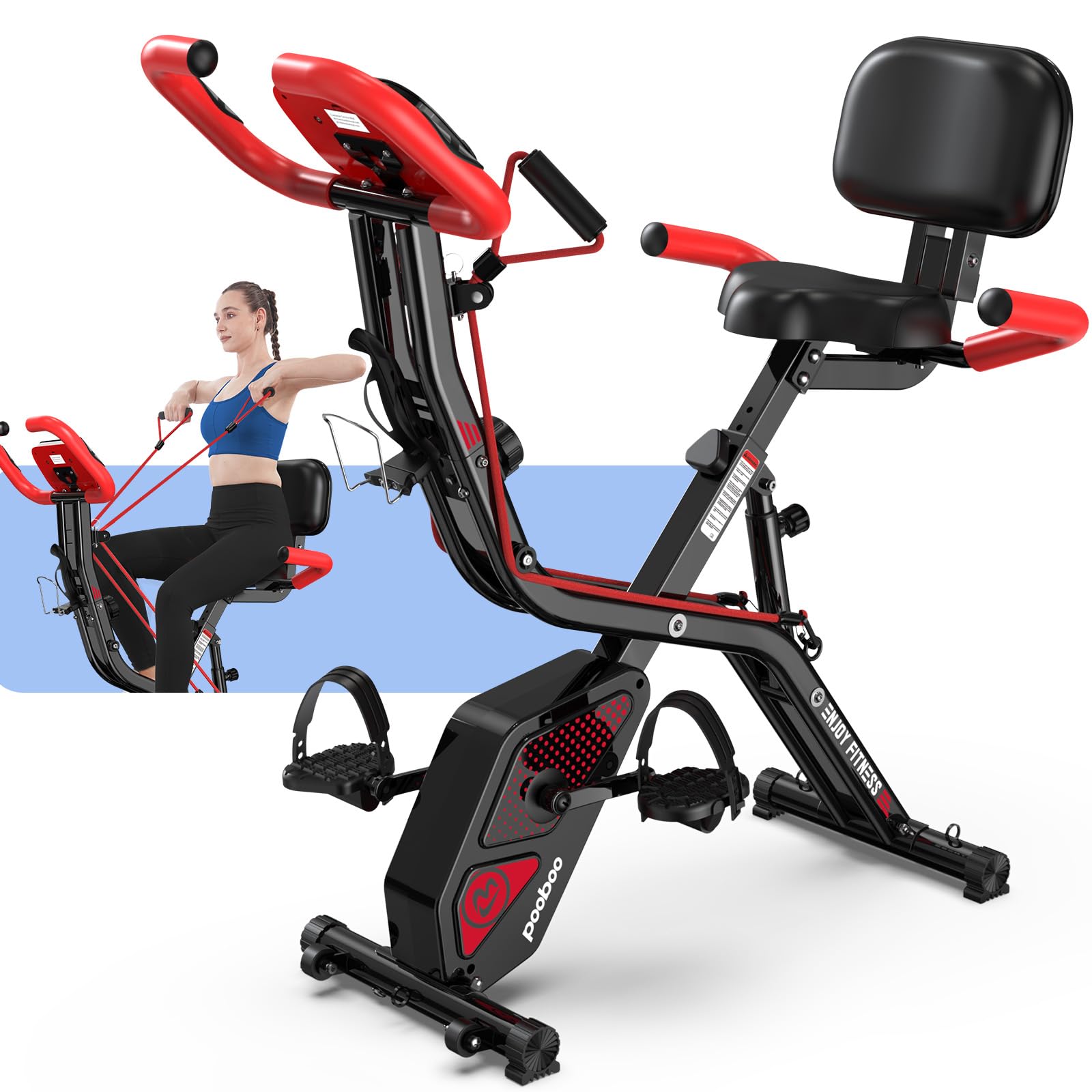 pooboo Folding Exercise Bike