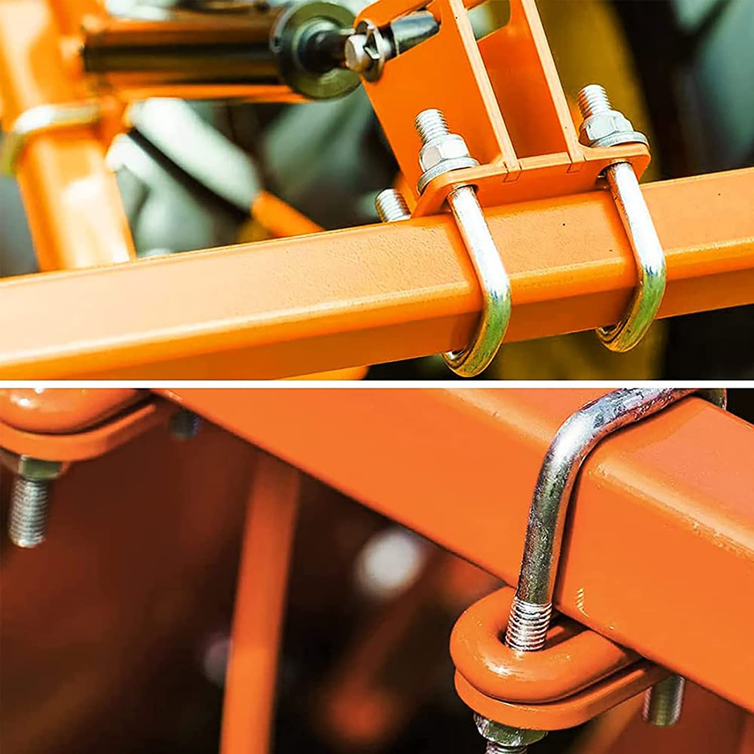 4 pezzi staffa a U, vite a U, fissaggio viti da stiro, viti quadrate in acciaio inox, bulloni a U robusti, con piastra del telaio, rondelle durevoli, per traino, auto, navi