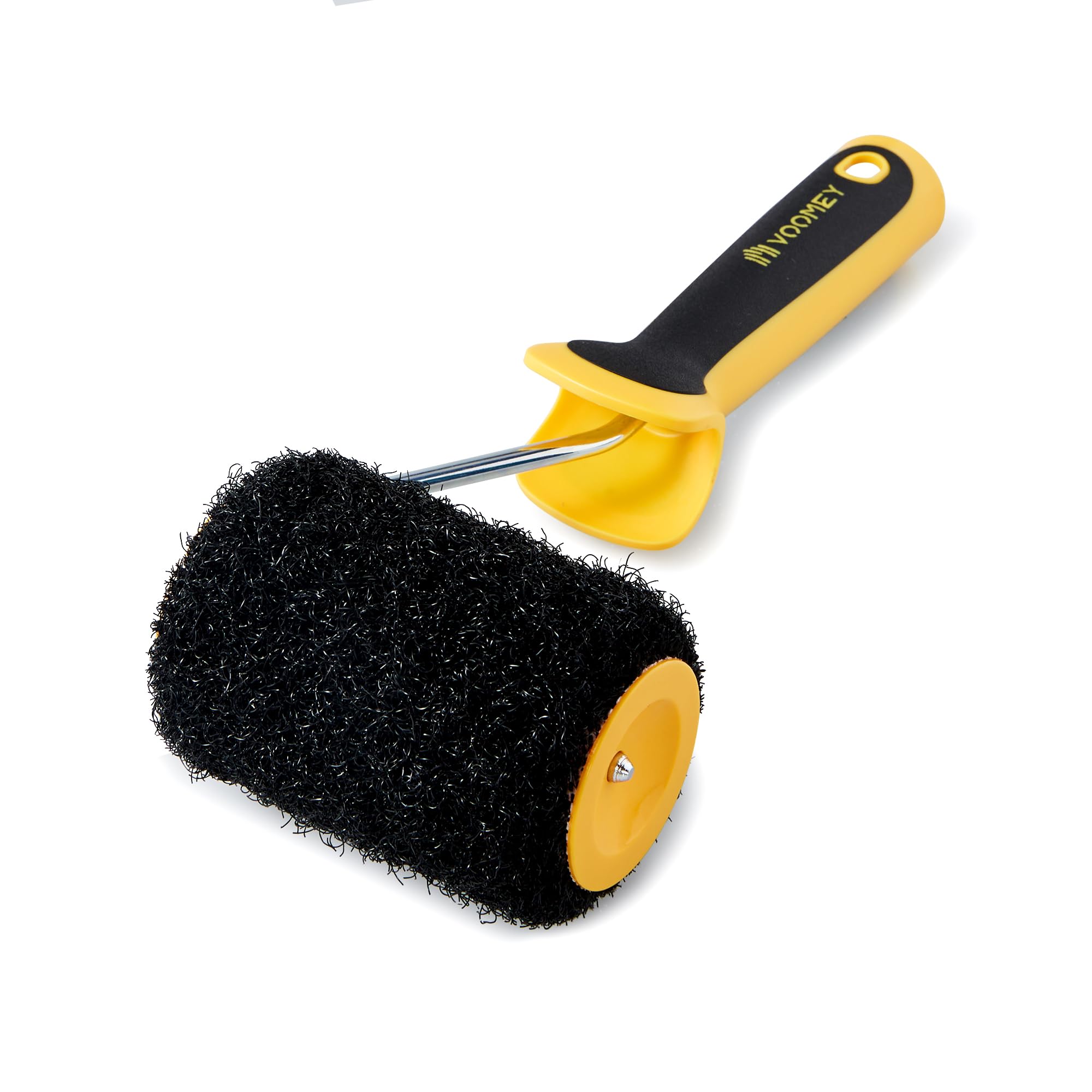 Voomey 4 Inch Drywall Compound Roller Cover with 1 Pcs Paint Roller Frame, Drywall Texture Brush, Suitable for Covering Wall and Ceiling Surfaces