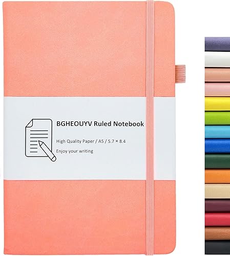 Cuaderno con rayas universitarias A5, 160 páginas, diarios de tapa dura para escribir, cuadernos para el trabajo, oficina, escuela, mujeres y