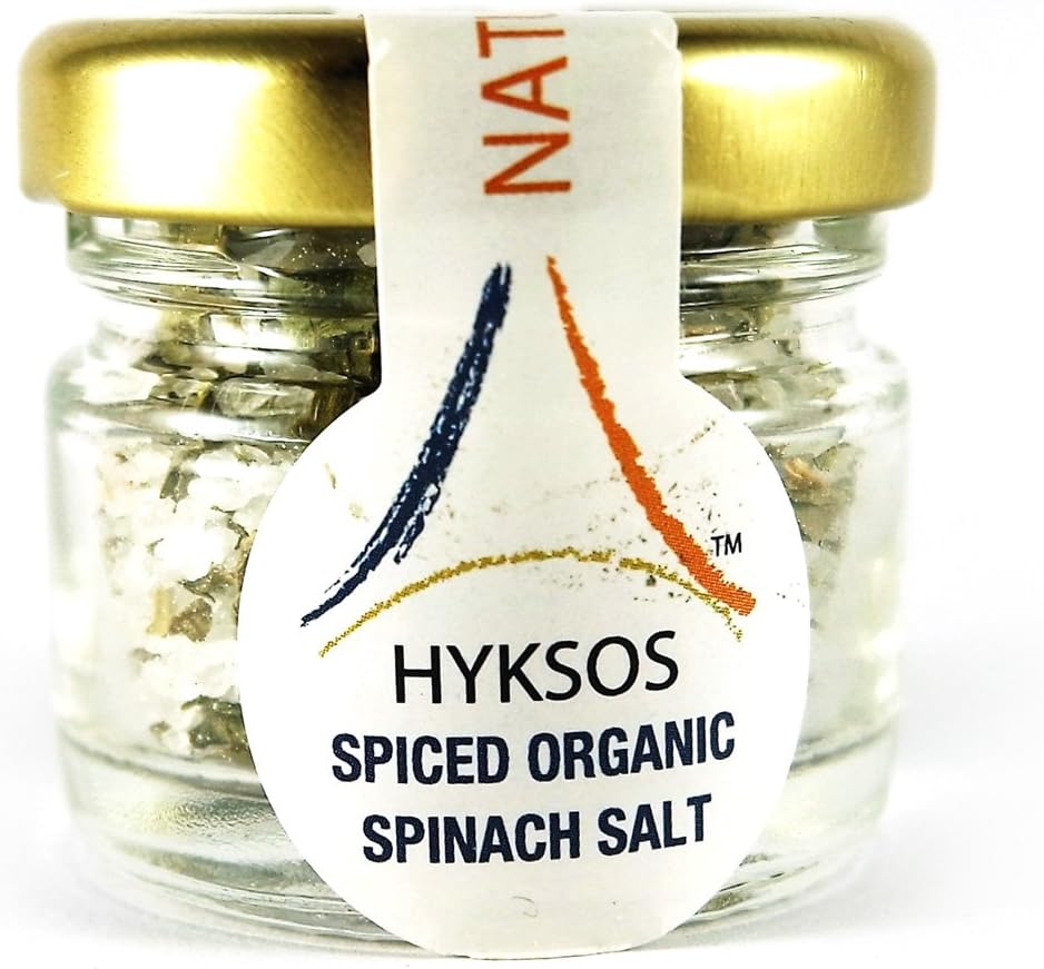Hyksos Natural Spiced ORGANIC Spinach Salt 35gr Jar