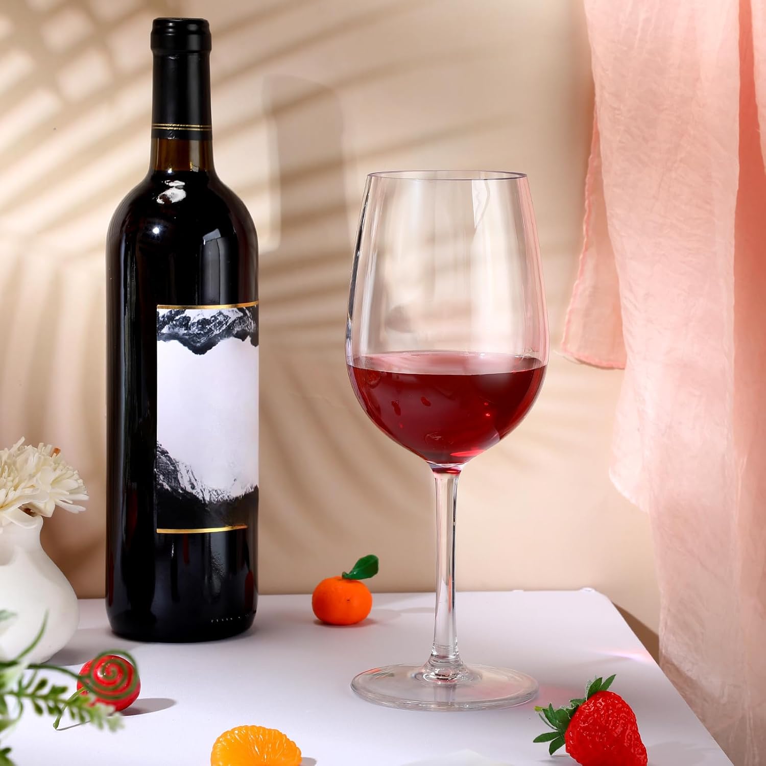 Set of 12 Unbreakable Acrylic Wine Glasses with Stem, 19 oz Plastic Wine Glasses Reusable Clear Goblet BPA-Free for Outdoor Drinking, Pool, Travel, Camping or Picnic Gift Supplies (Goblet) - Image 5