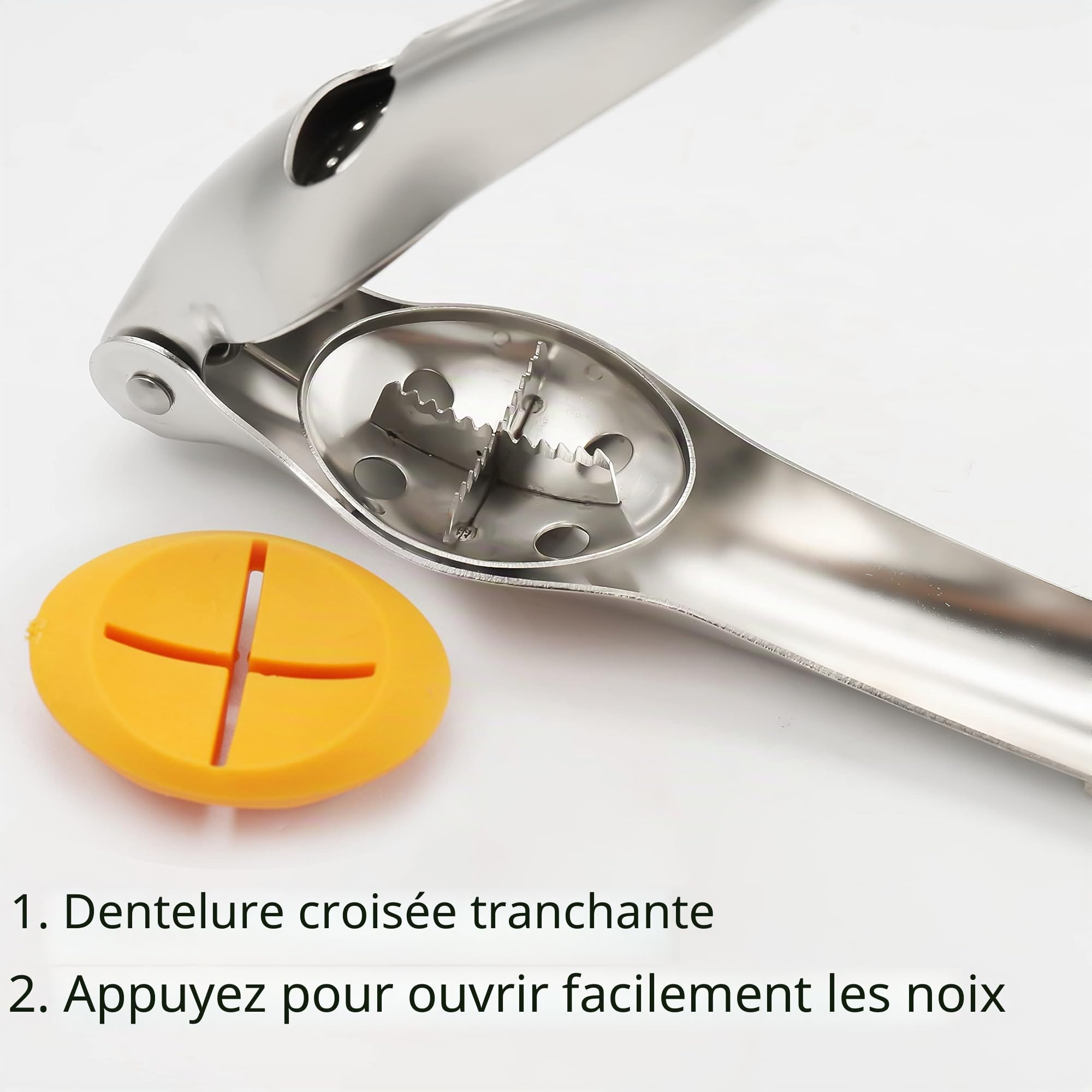 Casse-Noix, TJ POP Pince Chataignes en Acier Inoxydable, Coupe Chataigne Éplucheur de Châtaignes, Casse Noisette Multifonctionnel Pour Noix, Noisettes, Amandes