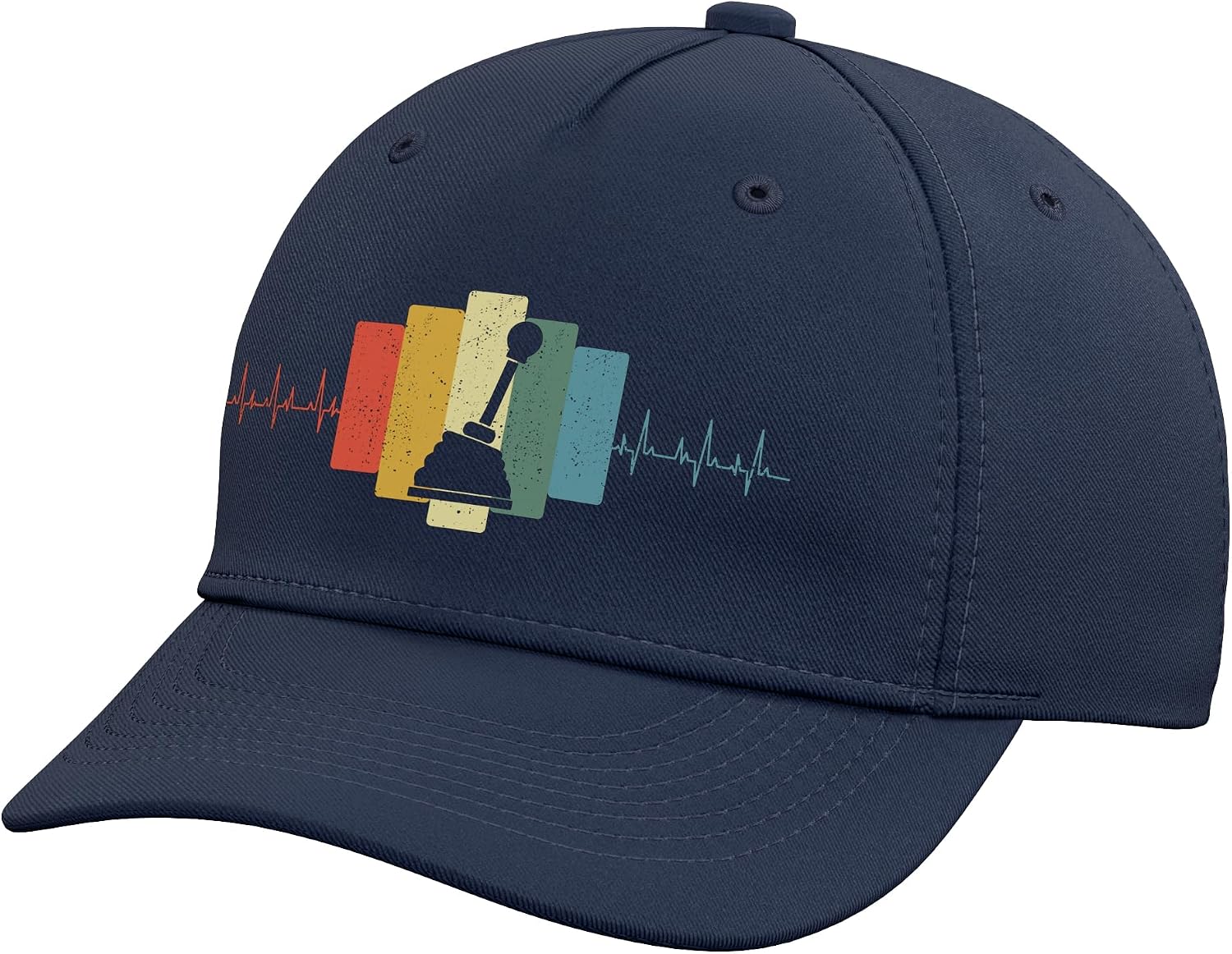 Vintage Stick Shift Manual Transmission Heartbeat Retro Adjustable Baseball Hat