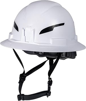 Klein Tools Type 2 Hard Hat, Non-Vented Full Brim, Class E Hard Hat with Chin Strap, 6-Point Suspension