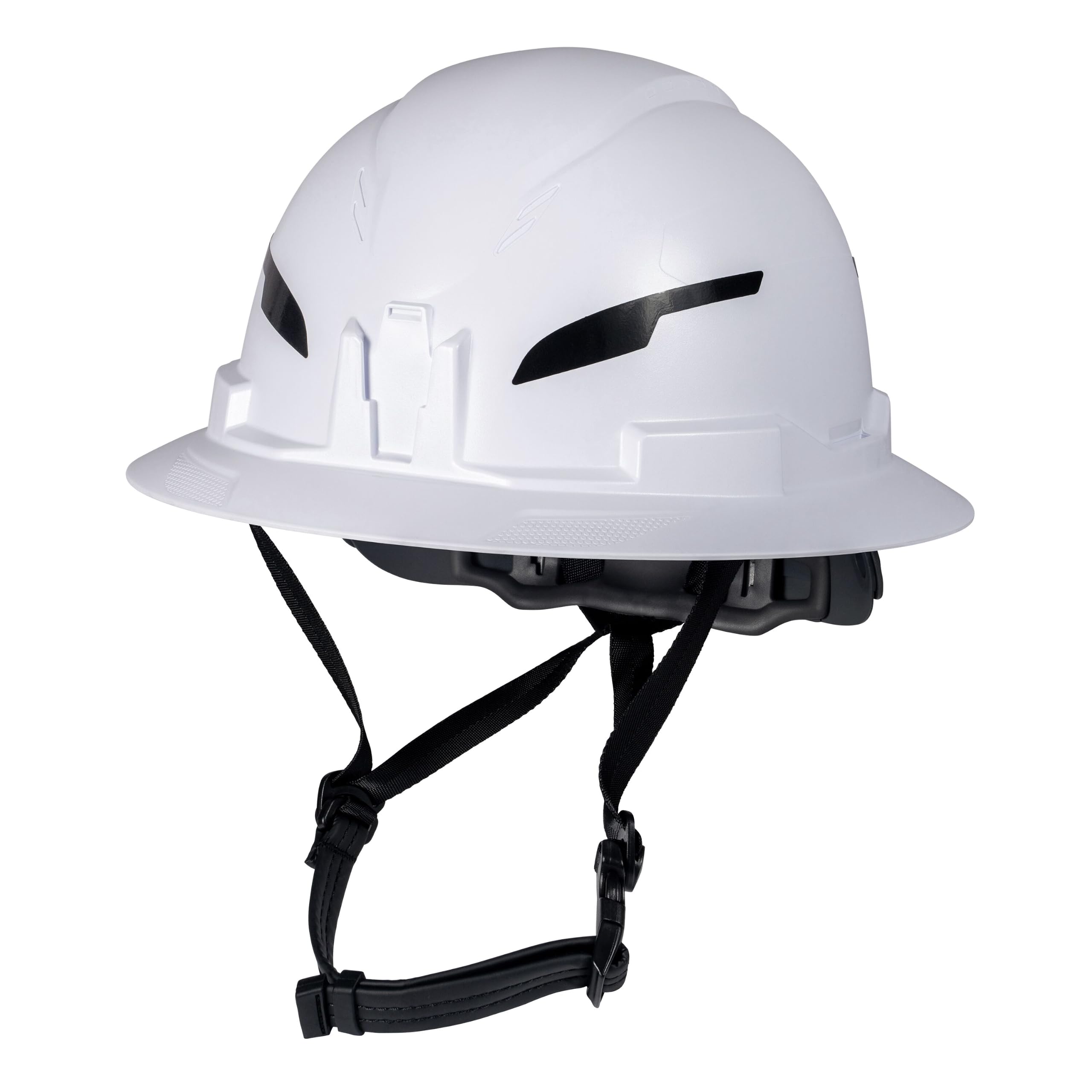 Klein Tools Casco duro tipo 2, ala completa sin ventilación, clase E, suspensión de 6 puntos con soportes de accesorios, acolchado lavable y faro recargable