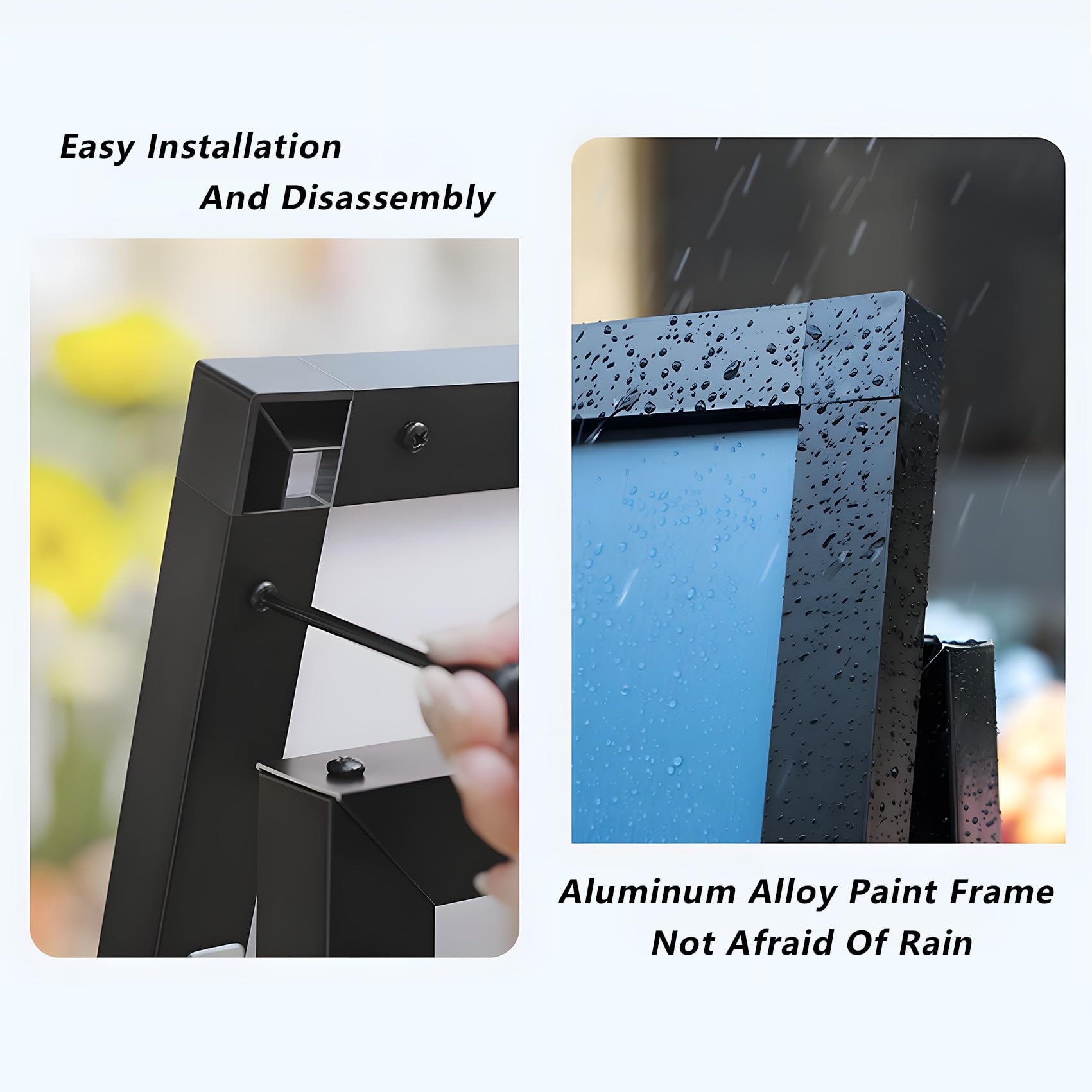 Outdoor Heavy Duty Water-Injection Sidewalk Sign,Sandwich Board Sign Holder,A Frame Sign Holder For Businesses,Advertising,Menu,Guide 24x36in-Black