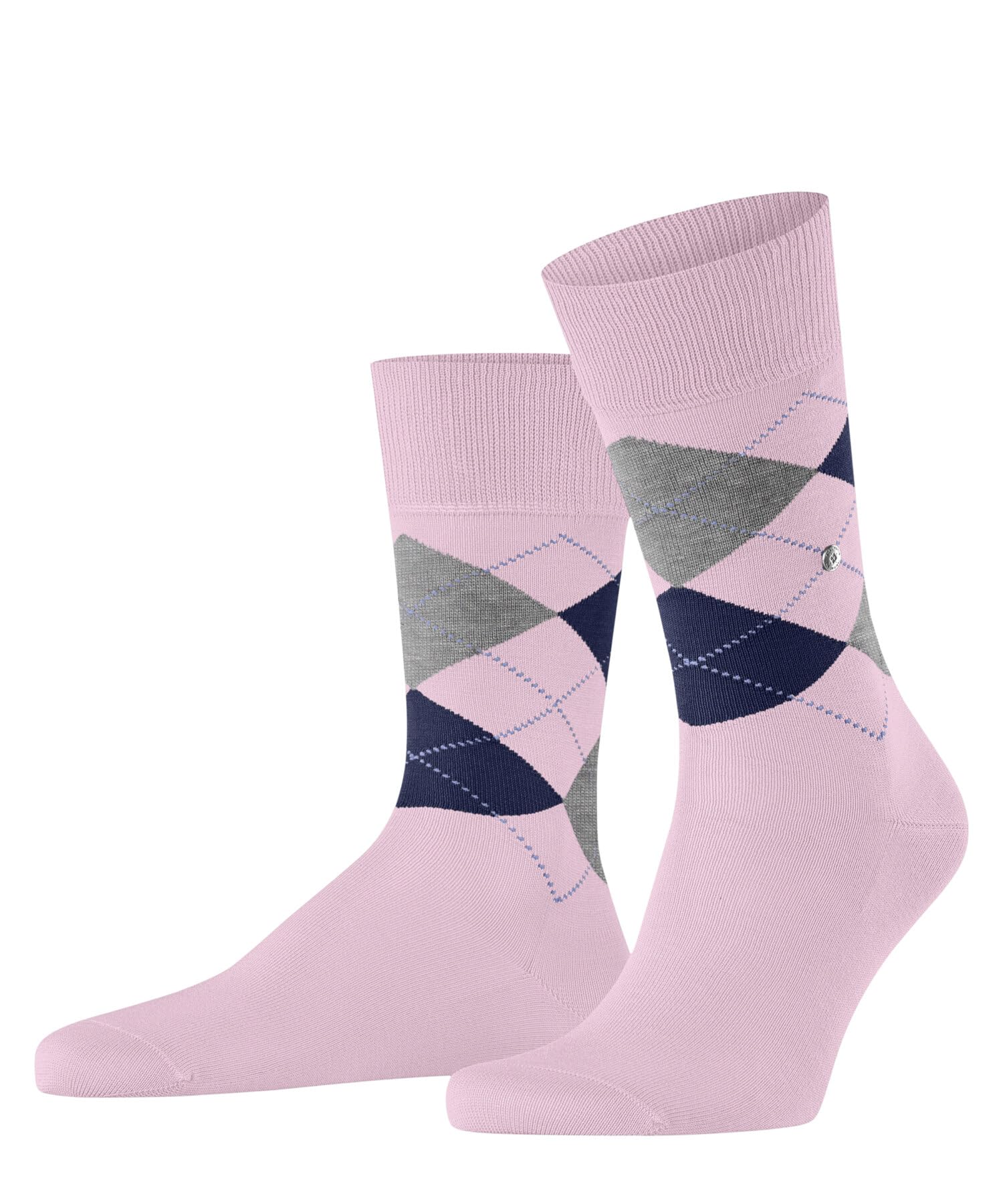 Burlington Men's Pink Blossom 8440 Manchester M So Cotton Patterned Socks 1 Pair, 6.5-11
