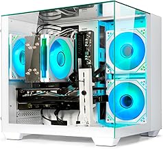 PC de escritorio para juegos Ryzen 7 5700X, GeForce RTX 5060, RAM DDR4 32G, SSD NVME de 1 TB, computadora torre preconstruida para juegos, hogar y oficina (blanco)
