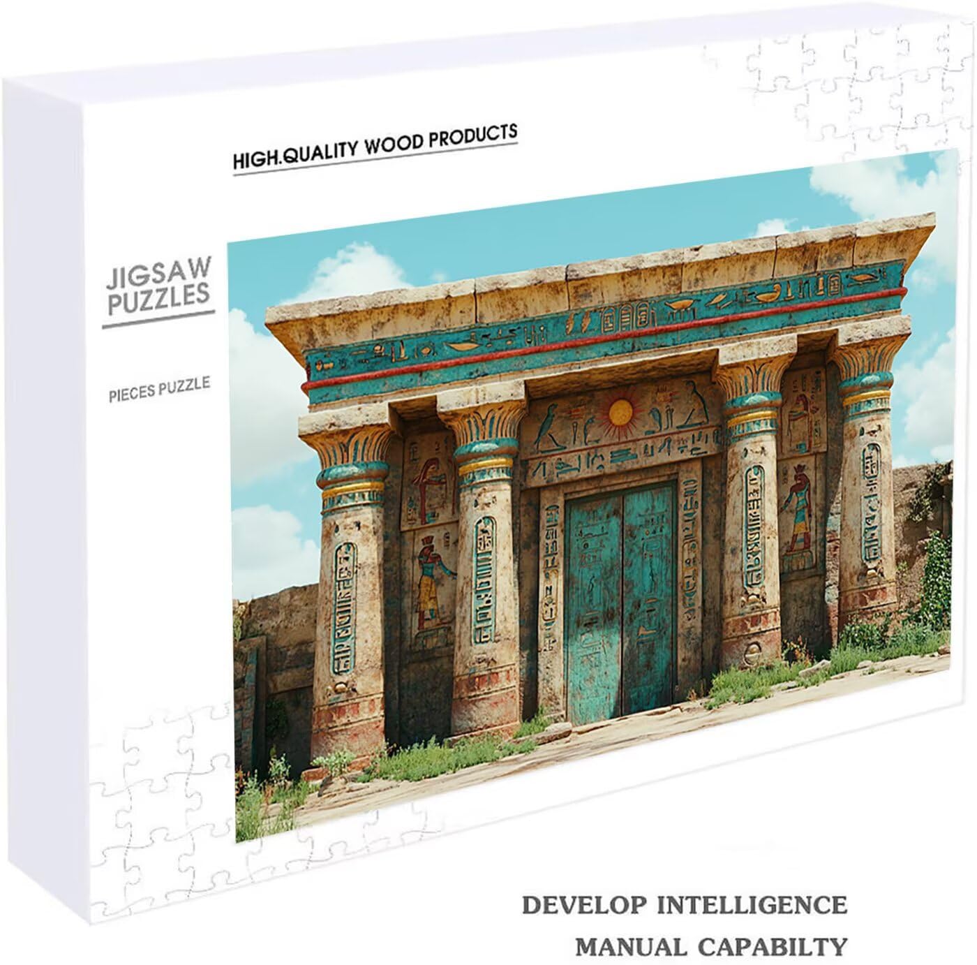 Puzzle 2000 Piezas Egipto, Puzzle 2000 Piezas Adulto Arquitectura, Rompecabezas de Madera para Adultos 70 x 100cm, Puzzles para Toda la Familia Cuadros Decoracion Salon Modernos Regalo Mujer RXPT-1317