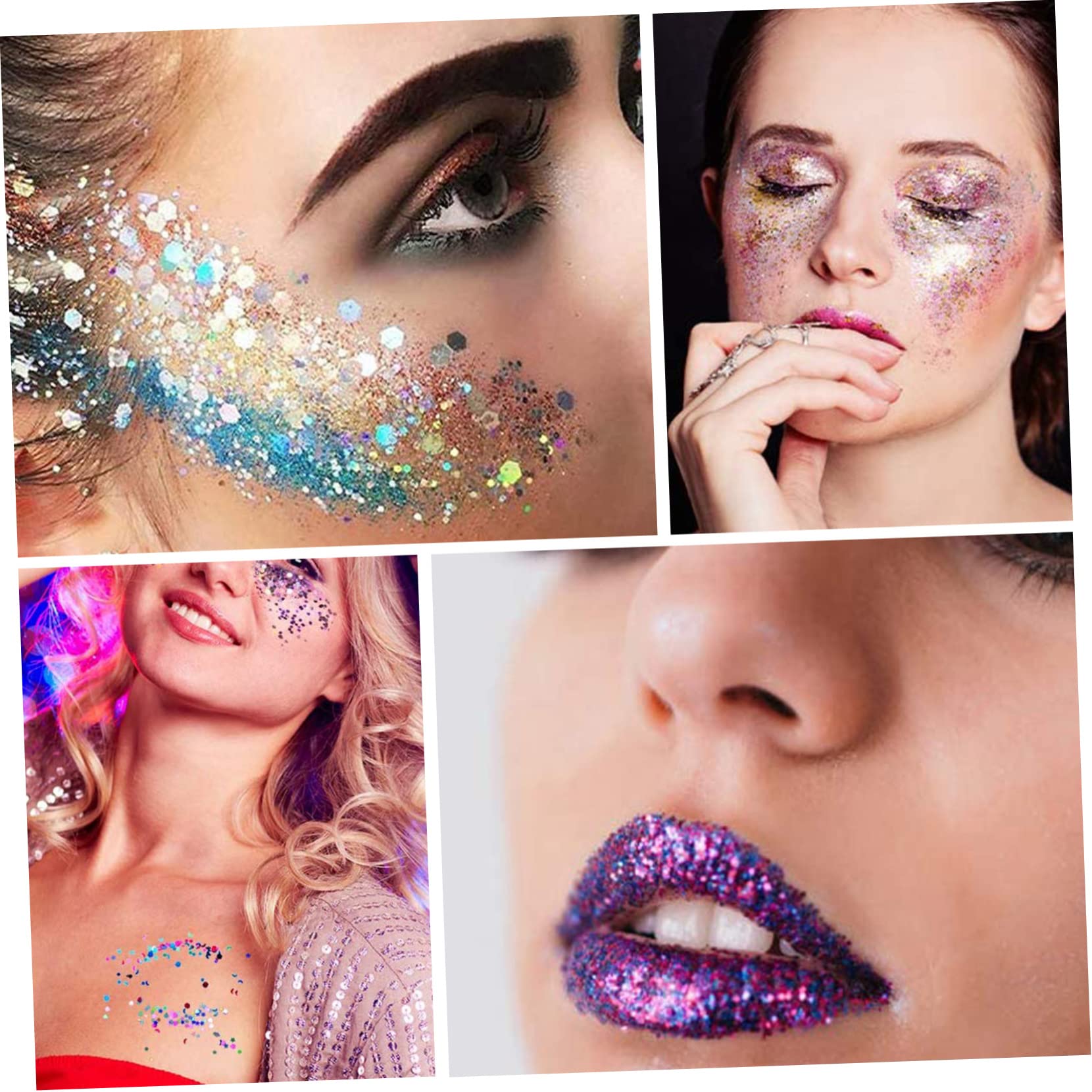 MAGICLULU 36 Scatole Scintillio occhi viso corpo gioielli gel glitterato olografico paillettes glitterate sul viso glitter per trucco Accessori