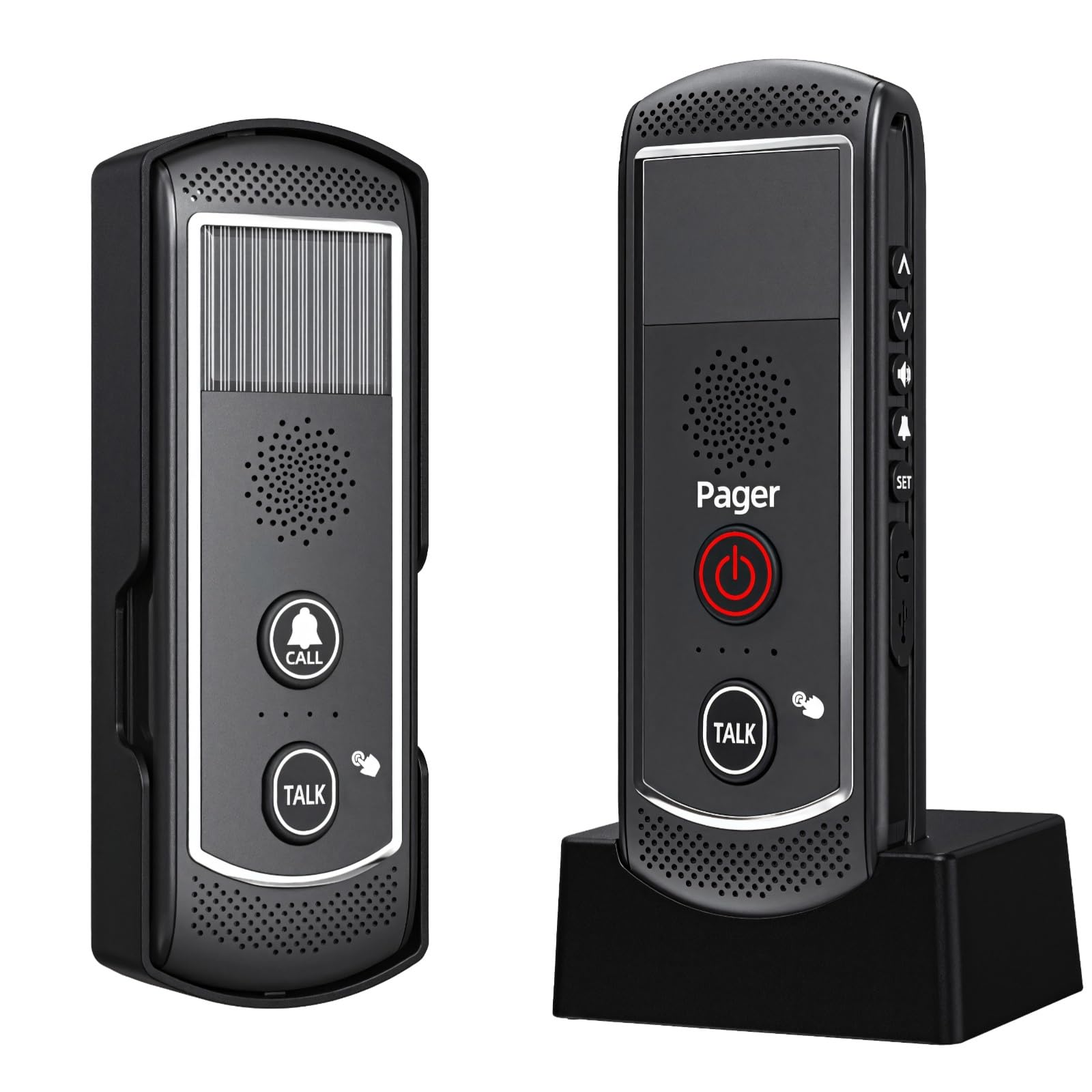 Sonnette solaire sans fil interphone bidirectionnel avec batterie lithium
