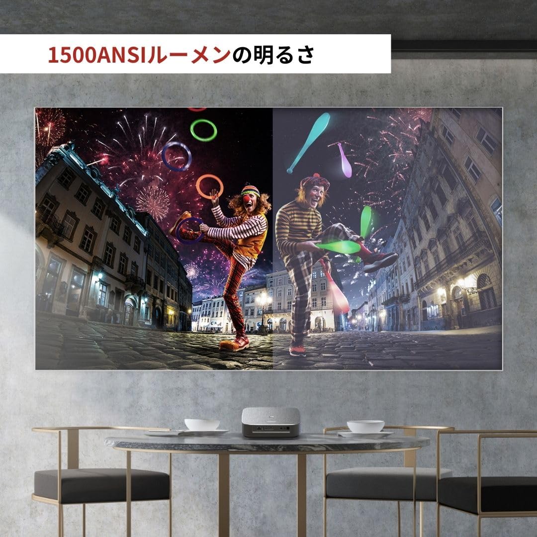 Vivitek Qumi Q9, przenośny projektor LED, 1080p (kompatybilny z 4K UHD) do biznesu, edukacji i rozrywki. 1500 lumenów ANSI, łączność Wi-Fi, do kina domowego, Netflix, Prime i wielu innych