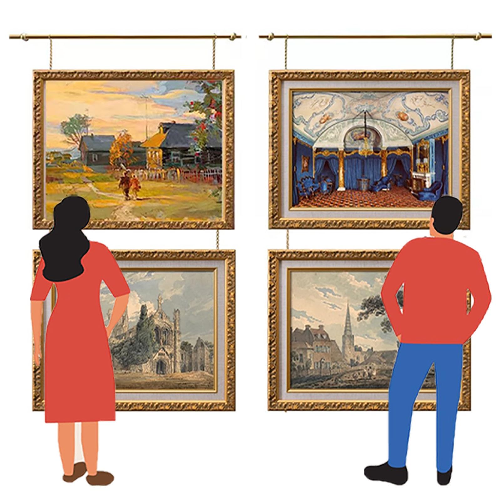 Rail de galerie murale pour créer un salon artistique modulable
