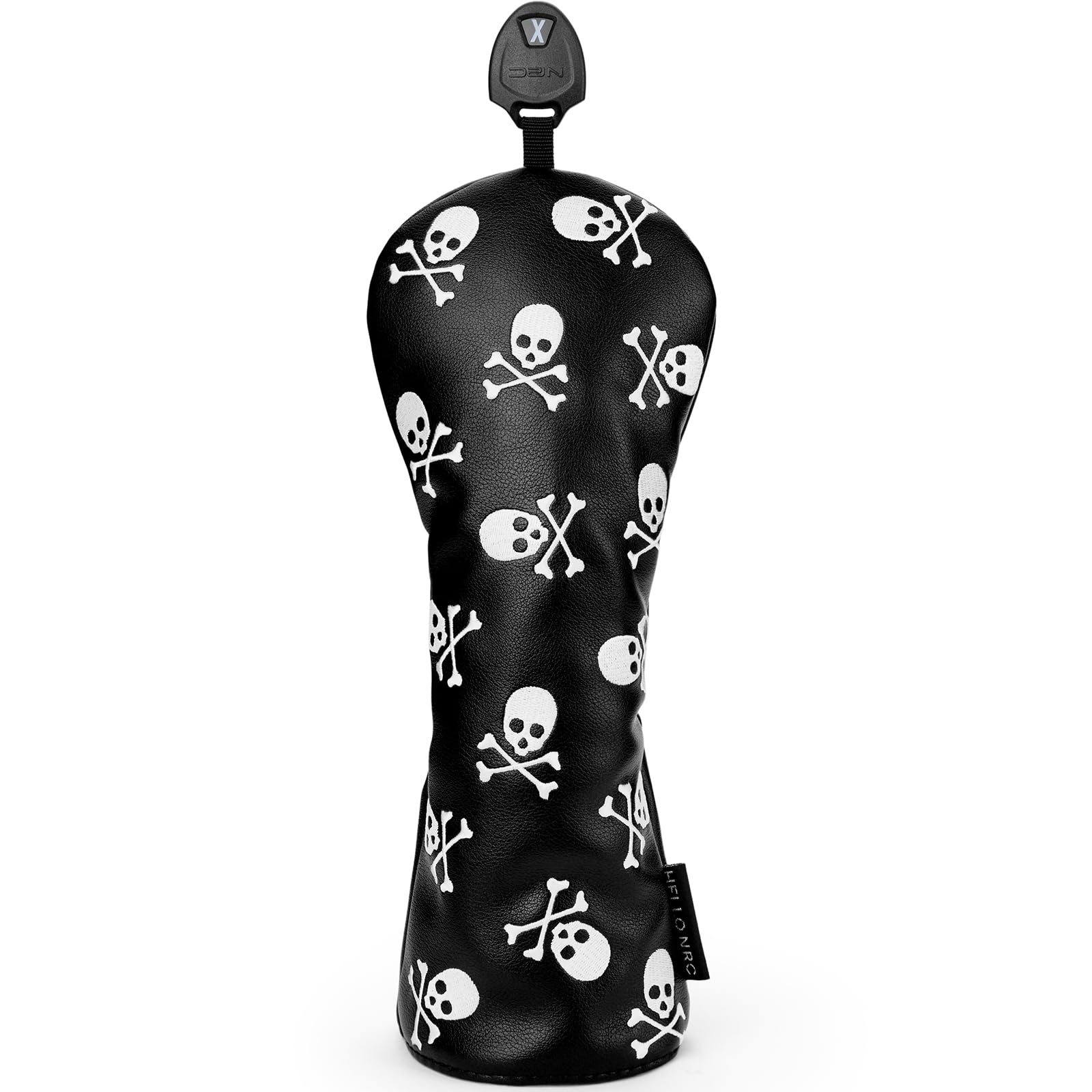 Skeleton Golf Club Skull and Crossbones Driver, Fairway Wood and Hybrid Head Cover PU Leather Headcover, White and Black Available